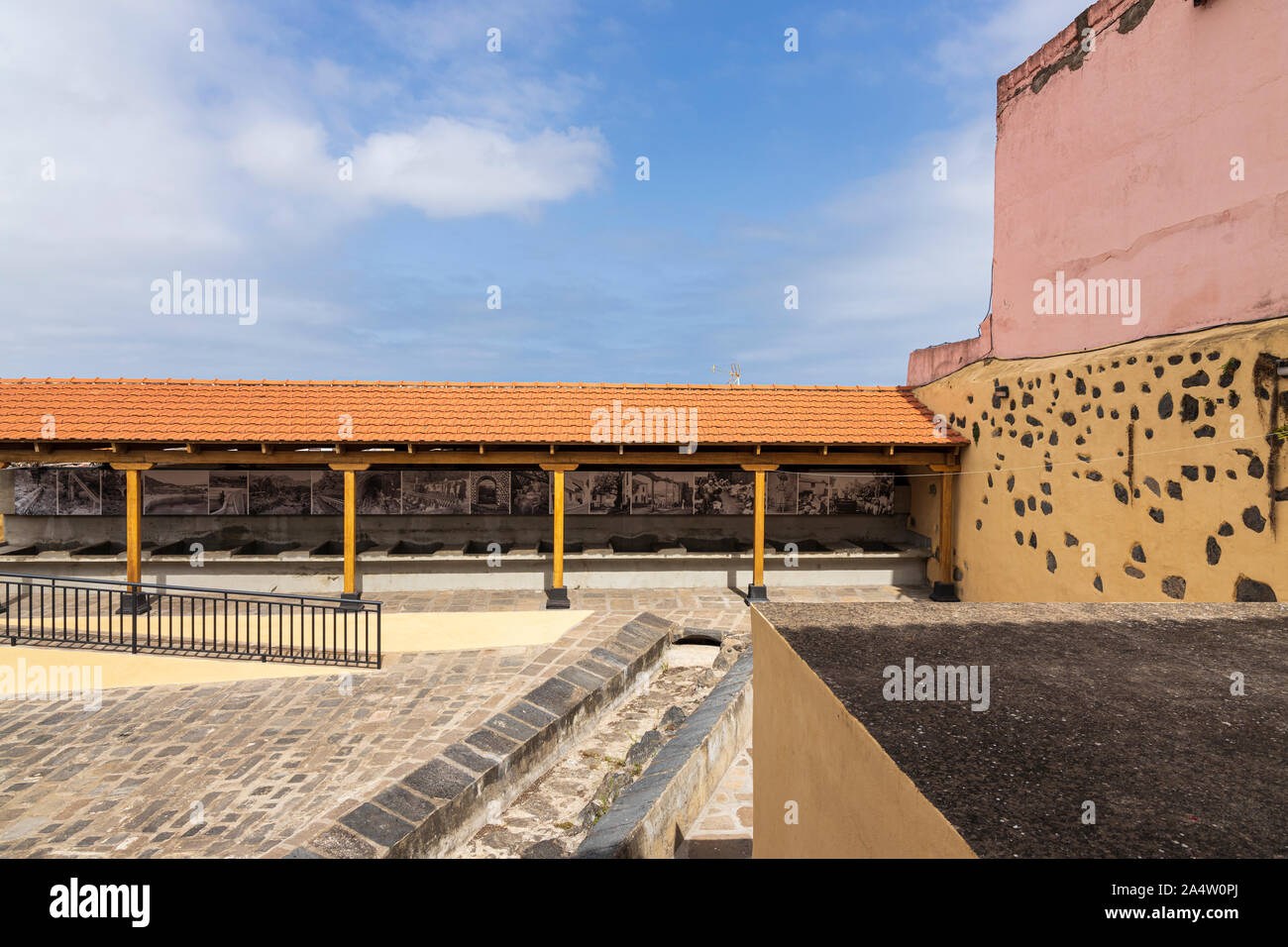Die alte Gemeinde waschen tröge als offenes Museum in La Orotava, Teneriffa, Kanarische Inseln, Spanien erhalten Stockfoto