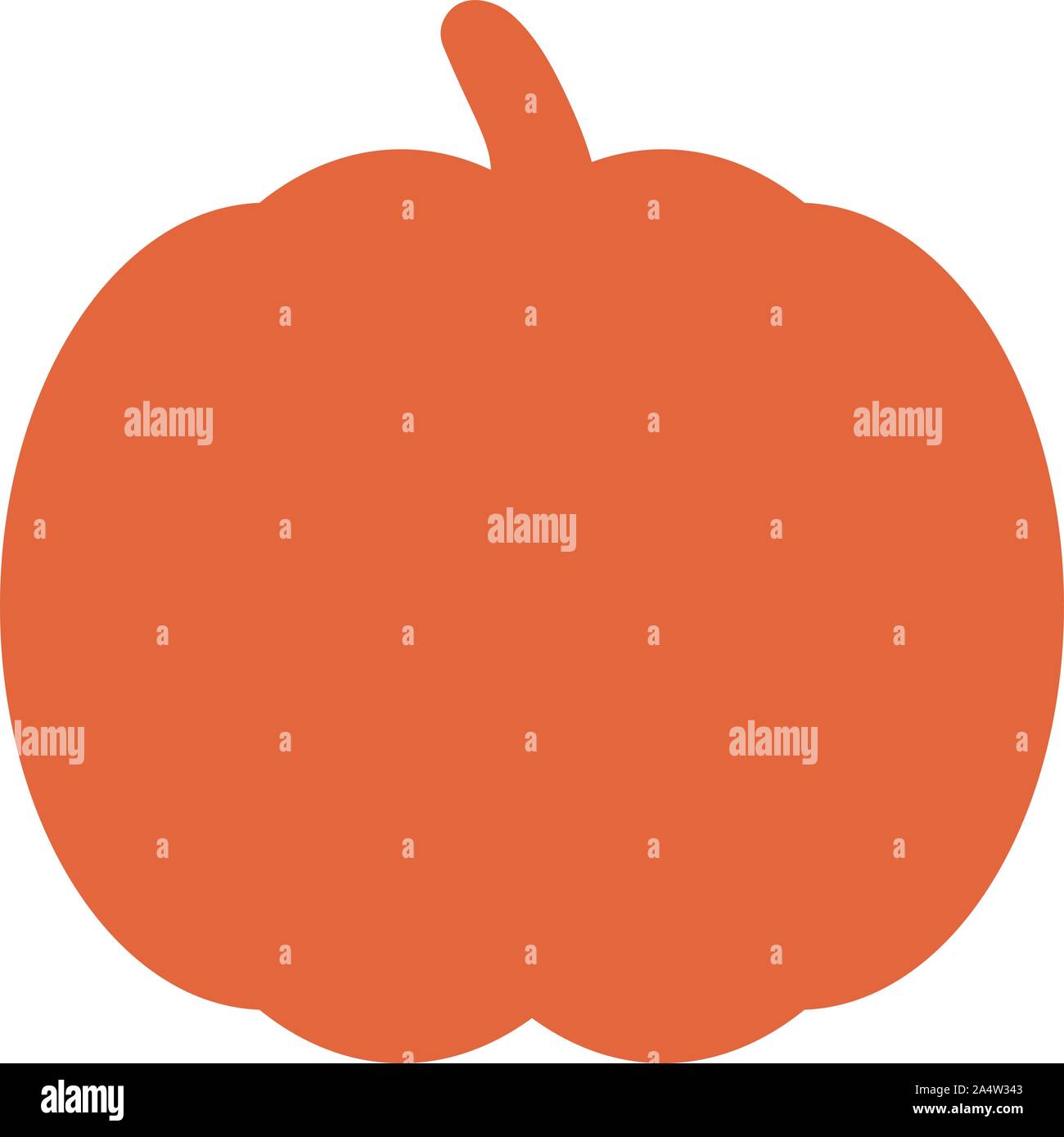 Orange Kürbis Silhouette. Kürbis Symbol Vektor illustration Stock Vektor