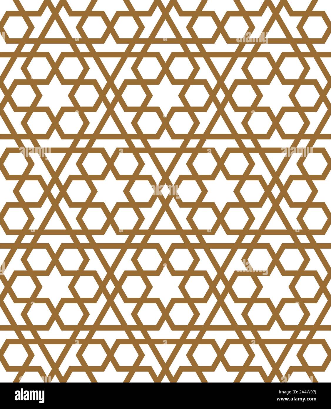 Nahtlose geometrische Verzierung auf traditionelle arabische Kunst. Braune Farbe Linien. Tolles Design für Stoff-, Textil-, Abdeckung, Geschenkpapier, Hintergrund. Dicke li Stock Vektor