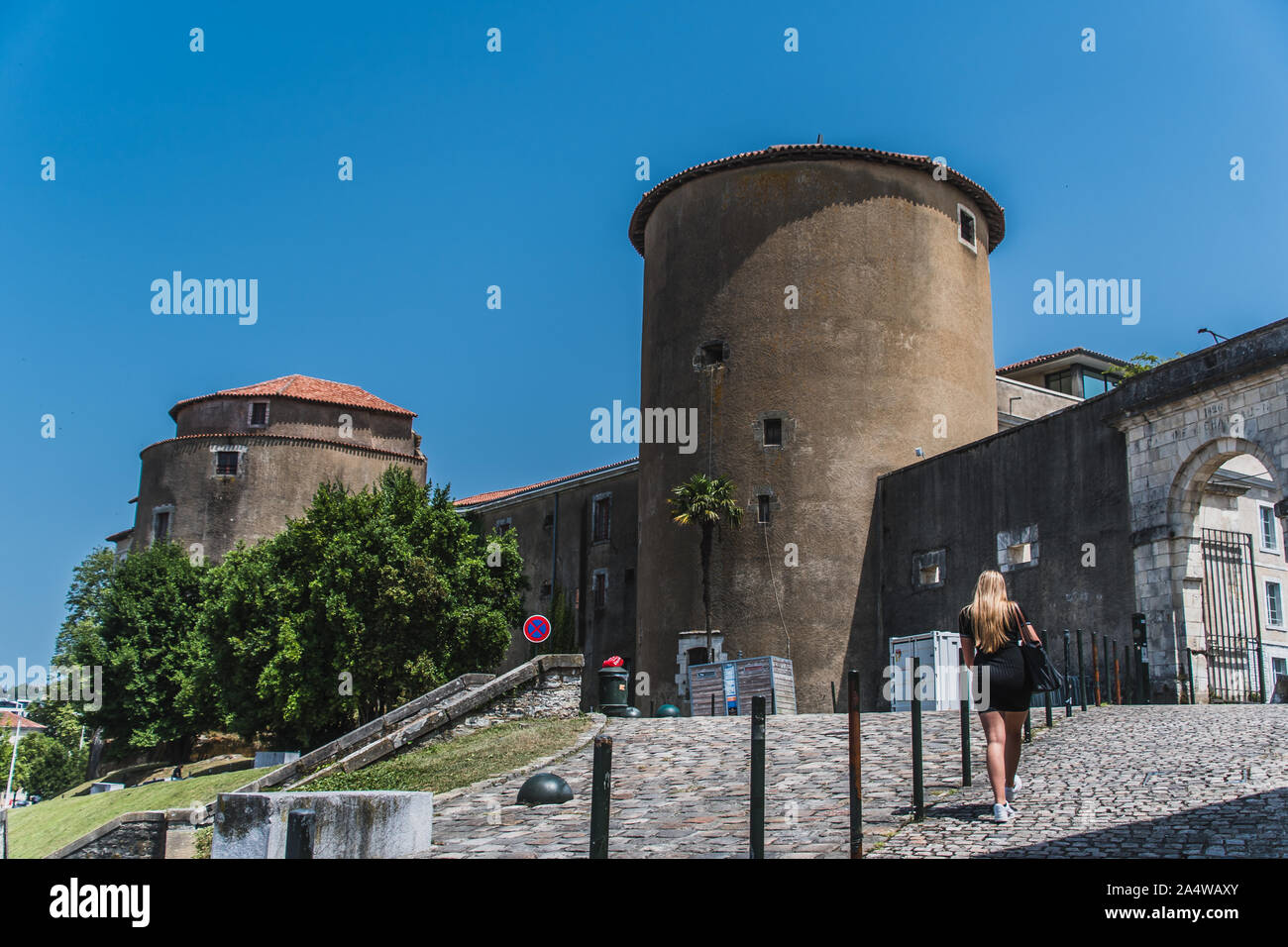 Château-Neuf im Zentrum der Stadt Bayonne in Nouvelle-Aquitaine in Frankreich Stockfoto