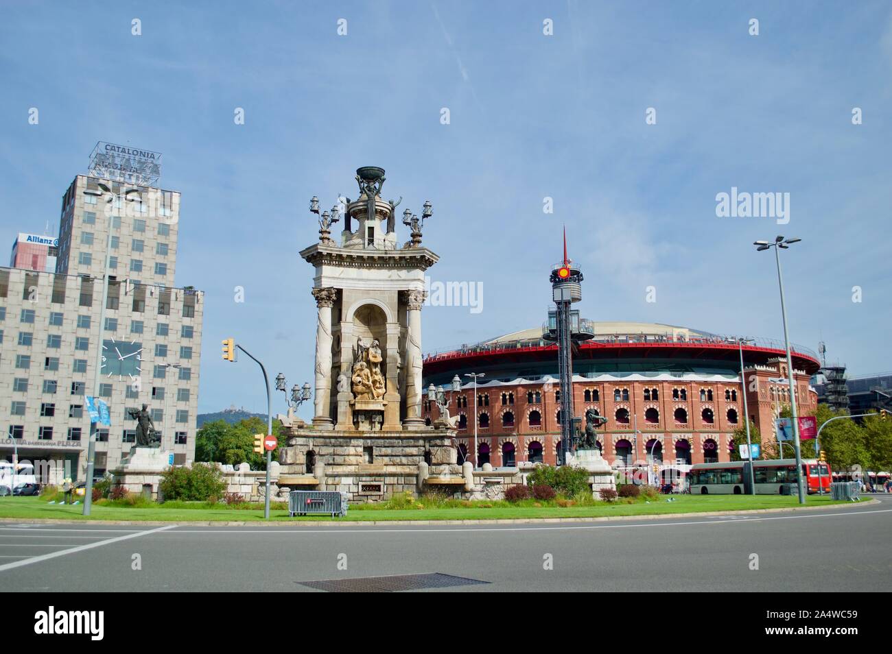 Plaça d'Espanya in Barcelona, Spanien Stockfoto