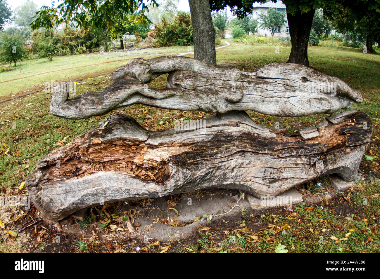 Holz- Objekt in der Form einer Frau Stockfoto