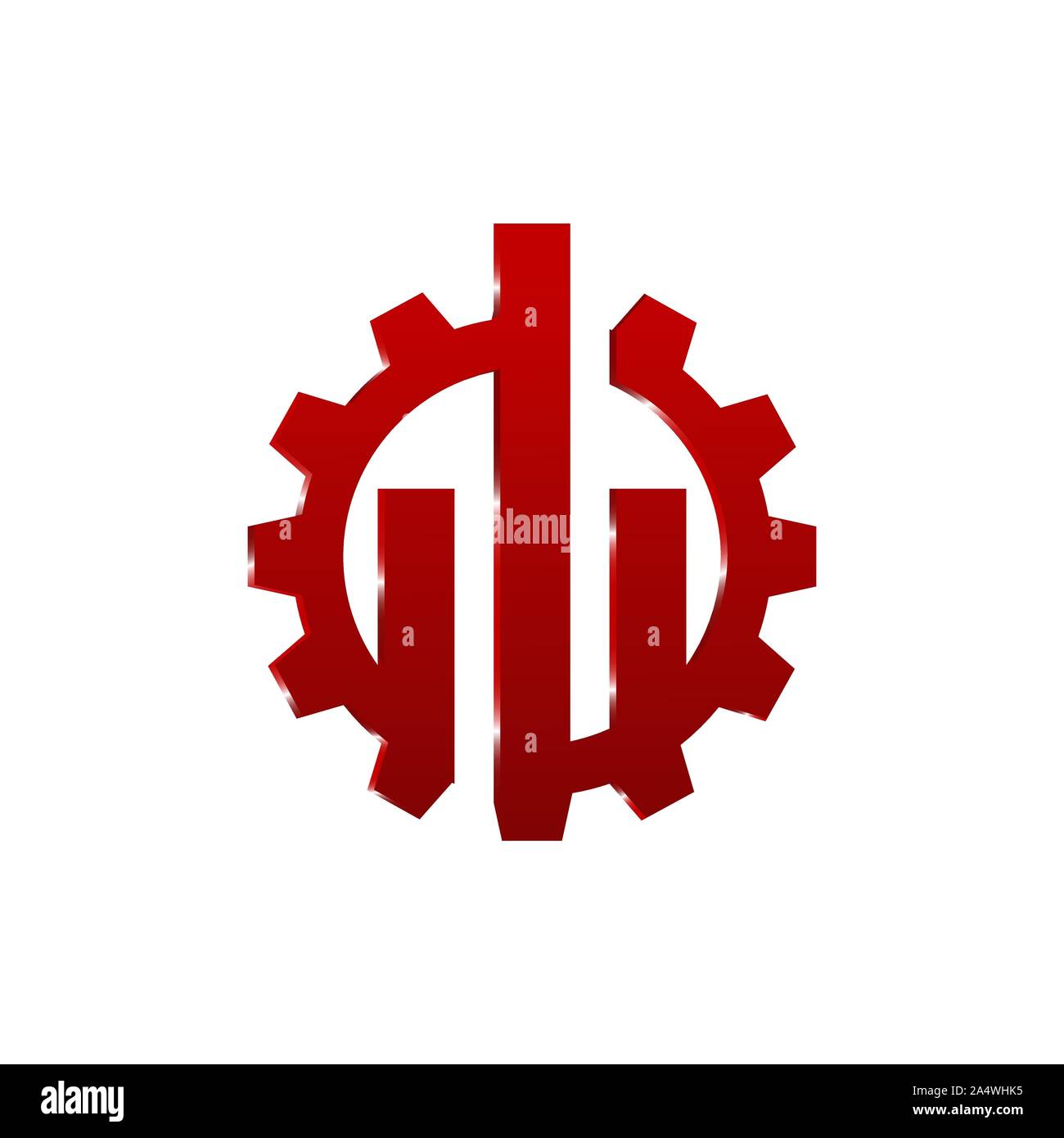 Wirtschaft Finanzen Logo Design Vector. Logo mit graph Bar und Pfeil in cog Gang Stock Vektor