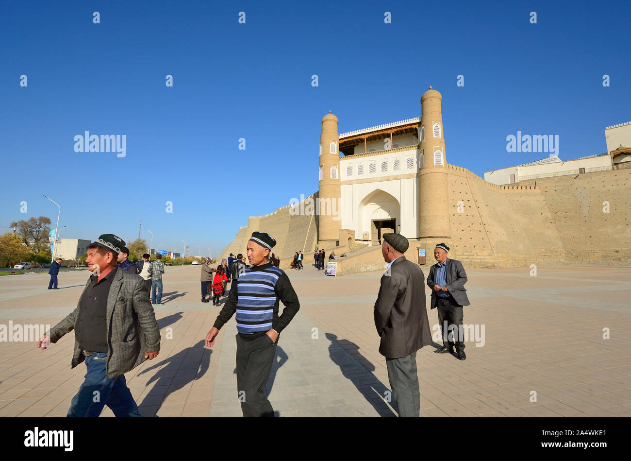 Eingang in die Arche Festung. Buchara, einem UNESCO-Weltkulturerbe. Usbekistan Stockfoto