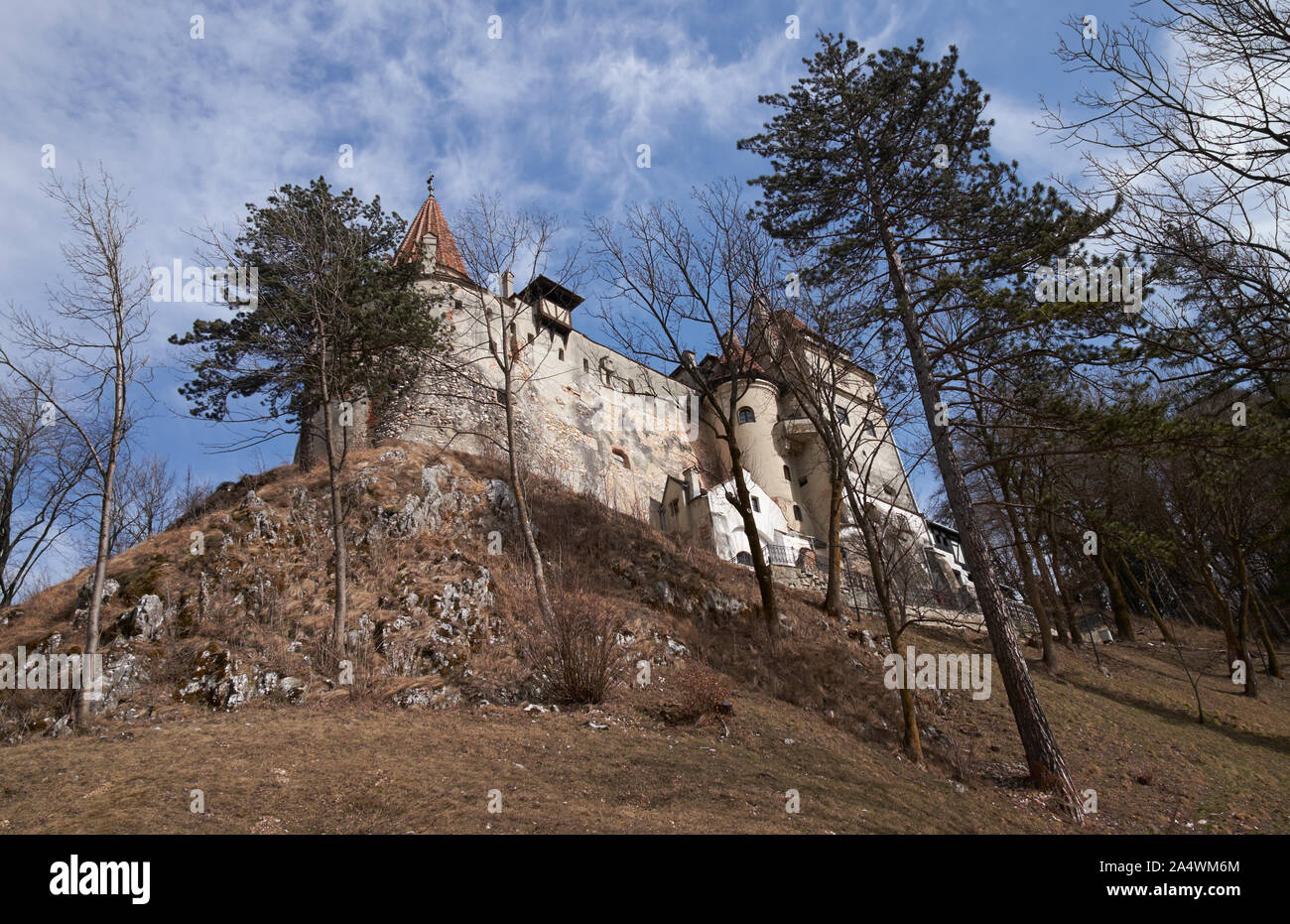 Schloss Bran (oft als Dracula's Castle), Kleie, Siebenbürgen, Rumänien. Stockfoto