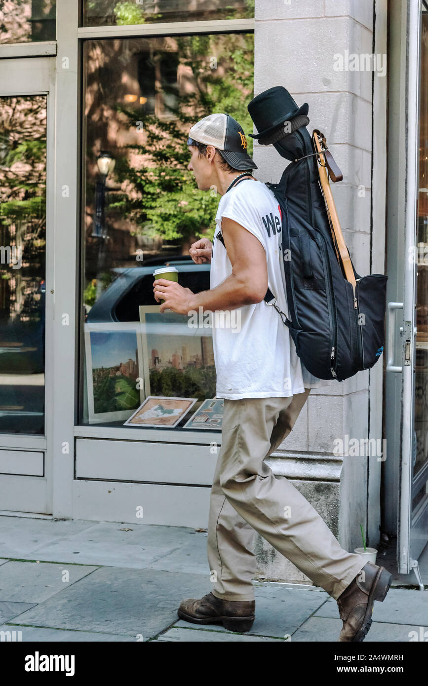 Straßenmusiker, New Haven, Connecticut, USA Stockfoto