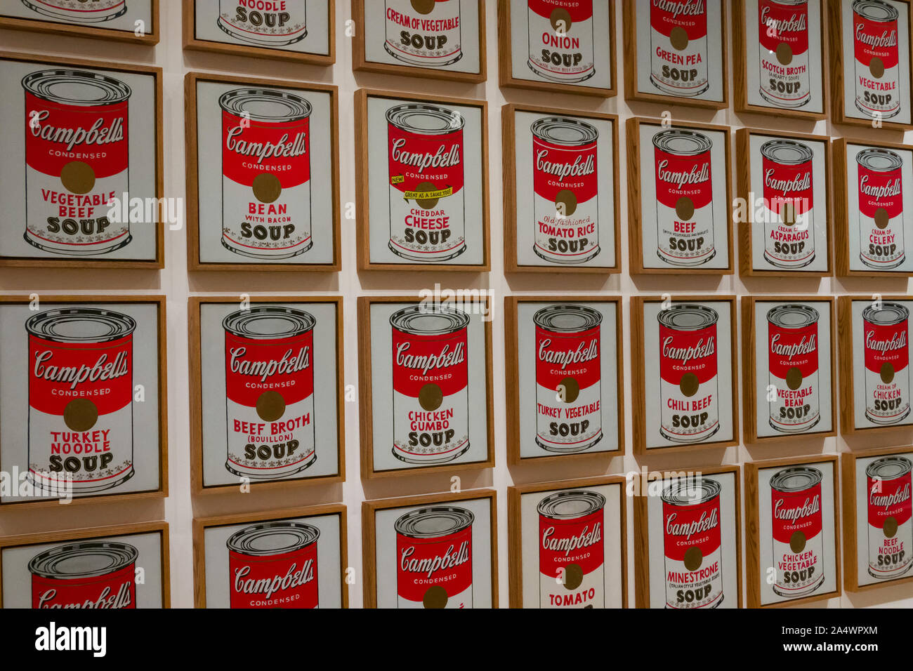Andy Warhols Campbell's Soup kann Kunst im Museum of Modern Art, New York City, USA Stockfoto