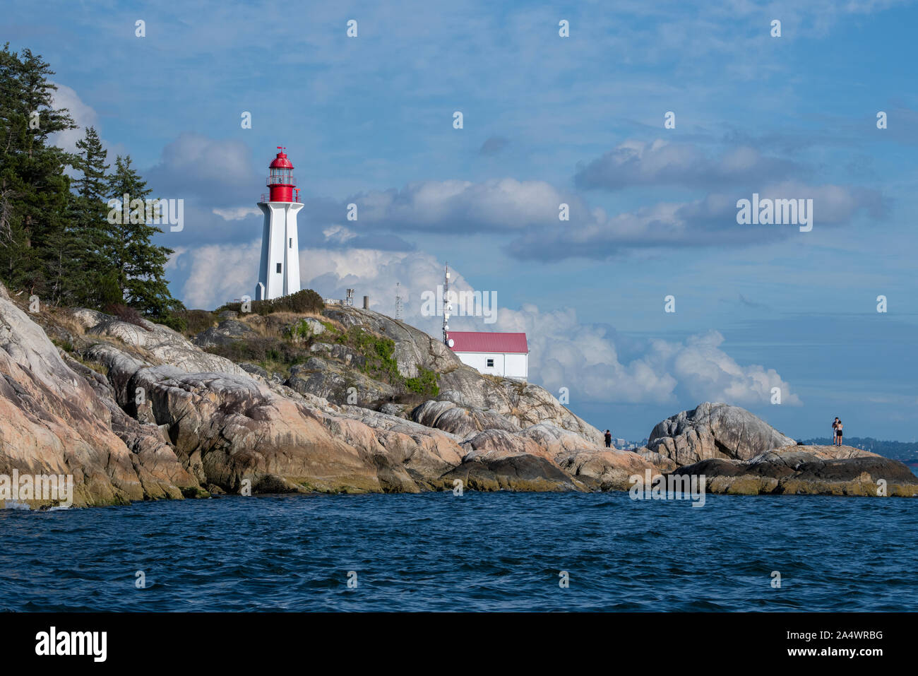 Kanada, British Columbia, Vancouver, Burrard Inlet. Point Atkinson Lighthouse, um 1914. 49° 19' 49" N 123° 15' 53" W Stockfoto