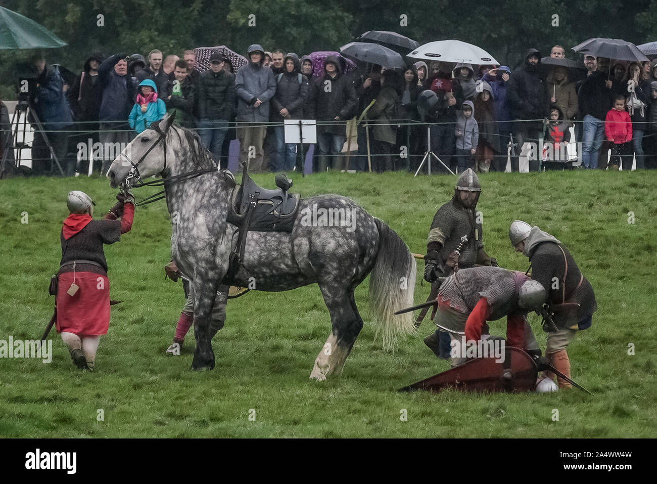 Schlacht von Hastings Historische Reenactment an der Stelle des