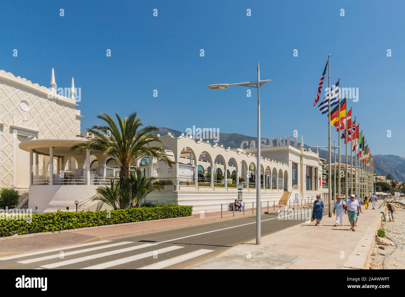 Ein Blick in Menton in Frankreich Stockfoto