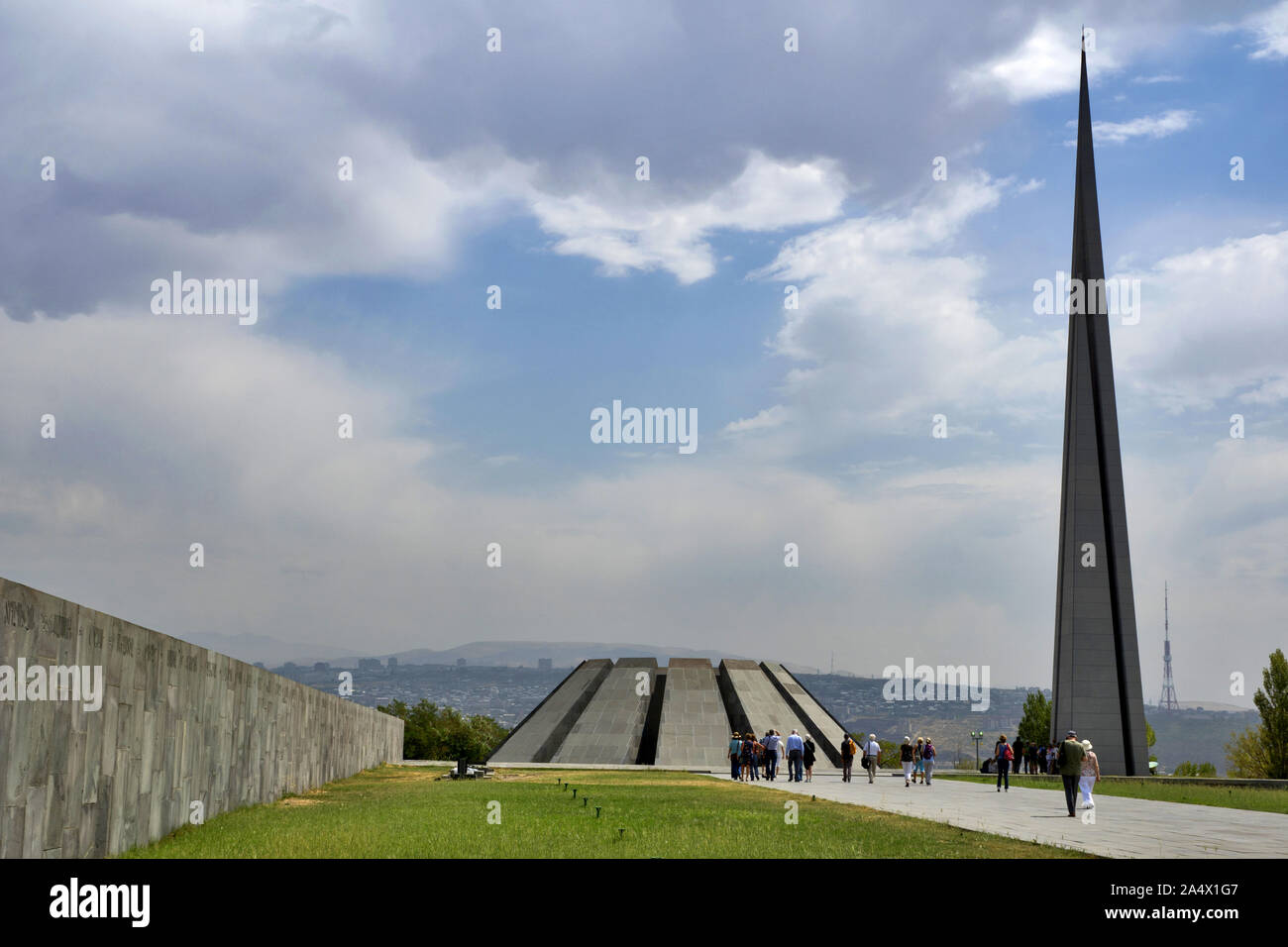 Eriwan/Yerevan, Armenien: armenischen Völkermord Denkmal - Zizernakaberd, Tsitsernakaberd Stockfoto