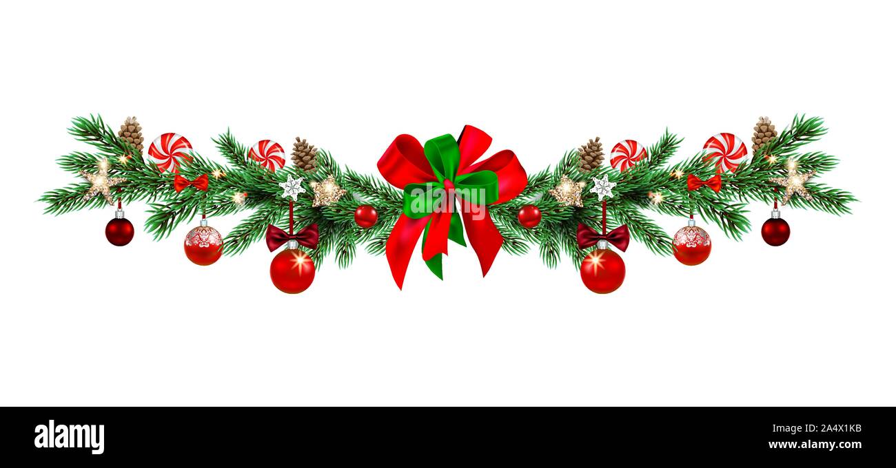 Weihnachten festliche Art Deko Girlande Stock-Vektorgrafik - Alamy