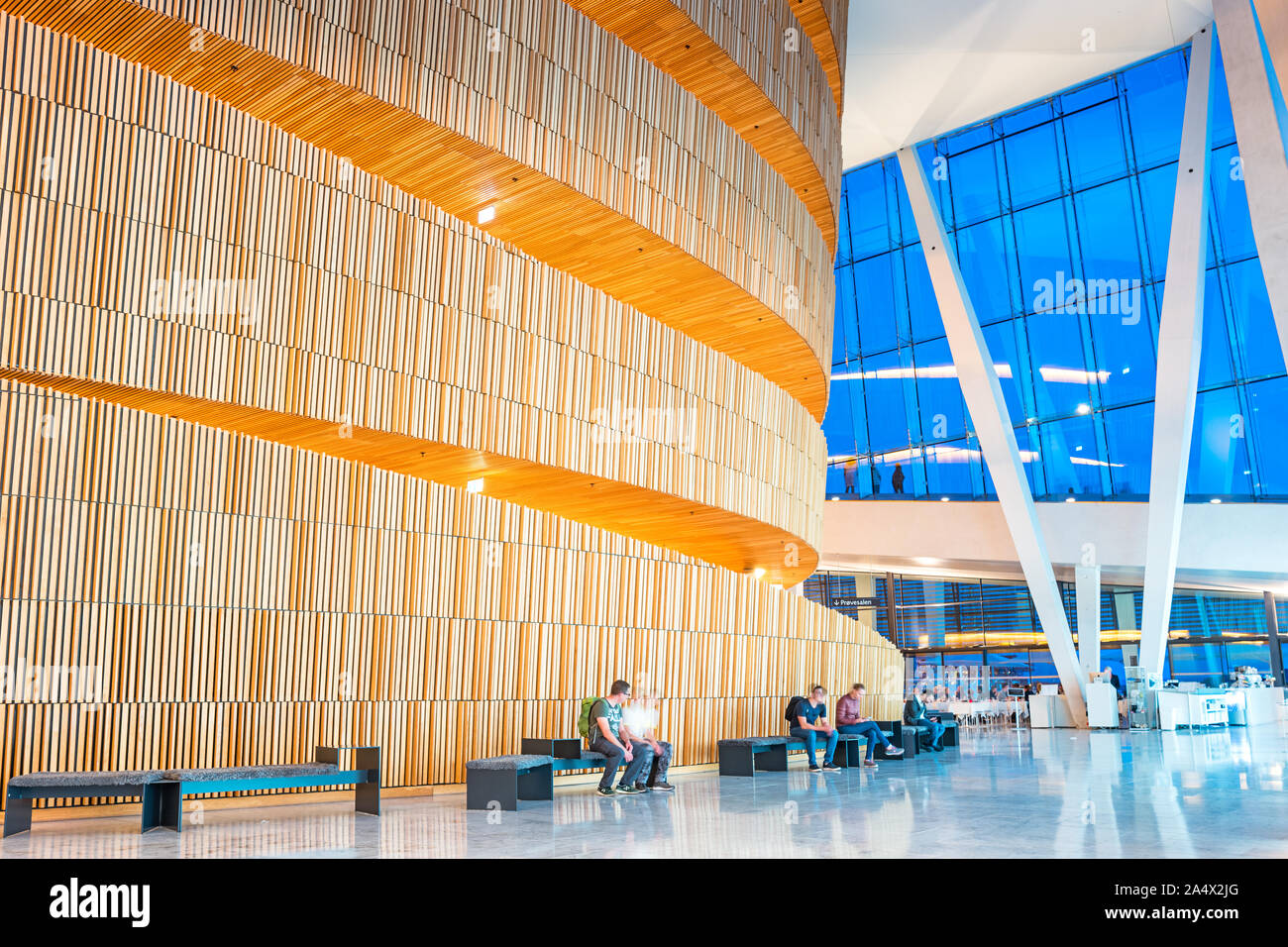 Das Foyer der Oper Oslo in Oslo Norwegen Stockfoto