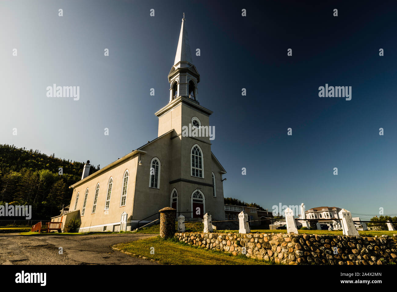 Kirche St. Joachim - Fabrique De Tourelle Sainte-Anne-des-Monts, Québec, CA Stockfoto