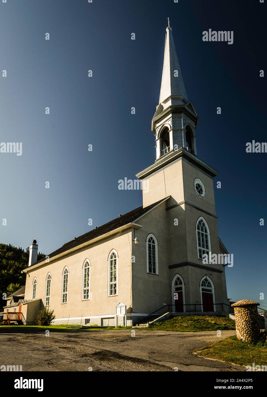 Kirche St. Joachim - Fabrique De Tourelle Sainte-Anne-des-Monts, Québec, CA Stockfoto