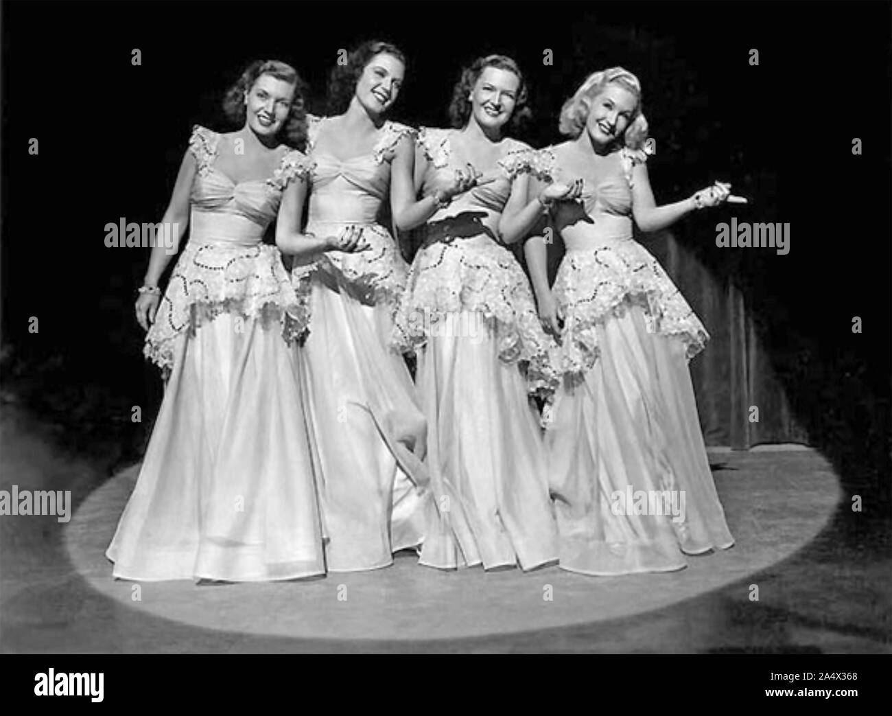 Der KÖNIG SCHWESTERN Werbefoto der Amerikanischen enger Harmonie Group über 1944 Stockfoto