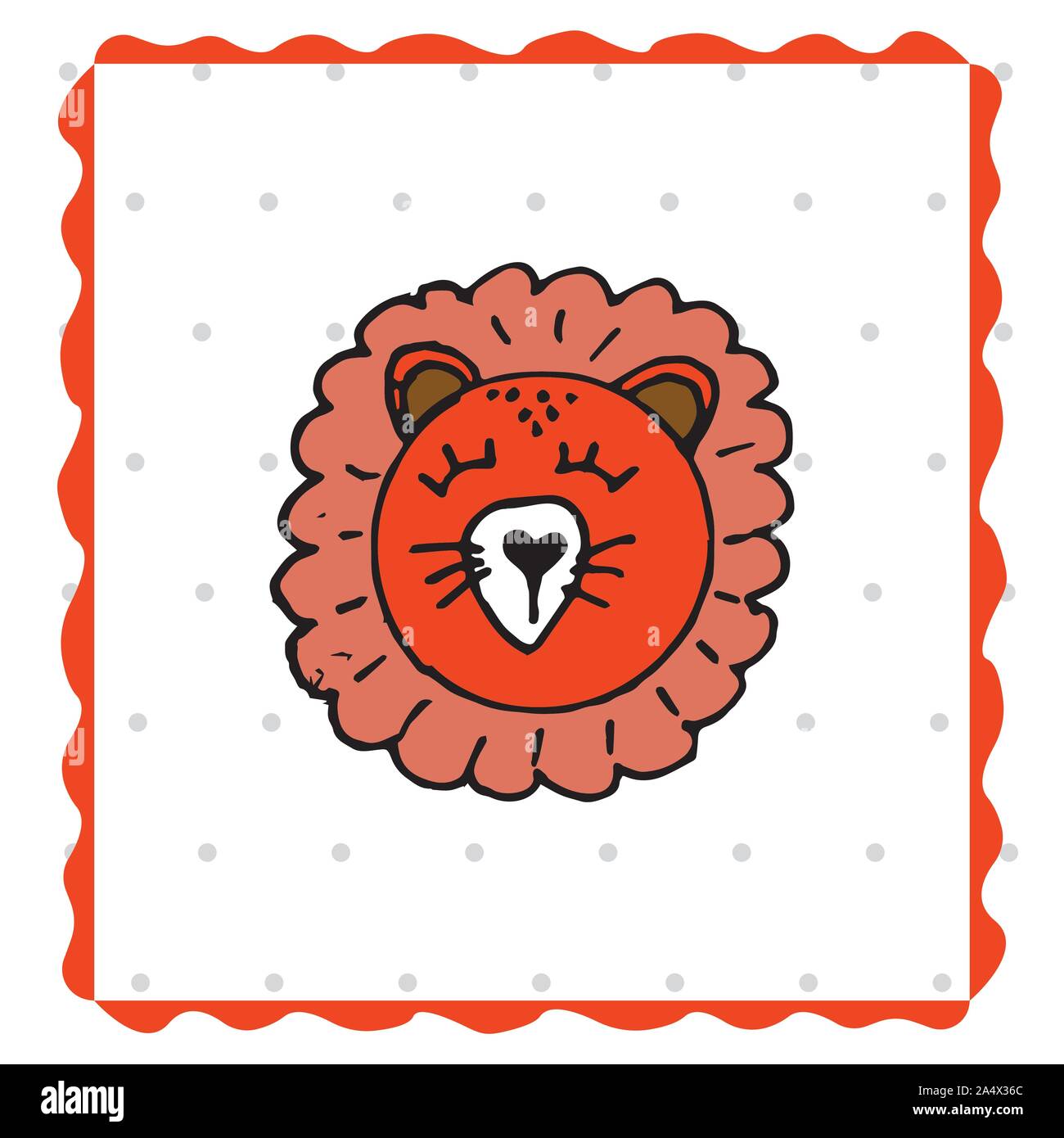 Bunte tierischen Freunde Sammlung einschließlich Hund, Katze, Giraffe, Bär, Löwe, Hase. Cute Hand gezeichnet Doodles. Gut für Poster, Aufkleber, Karten, Alphabet Stock Vektor