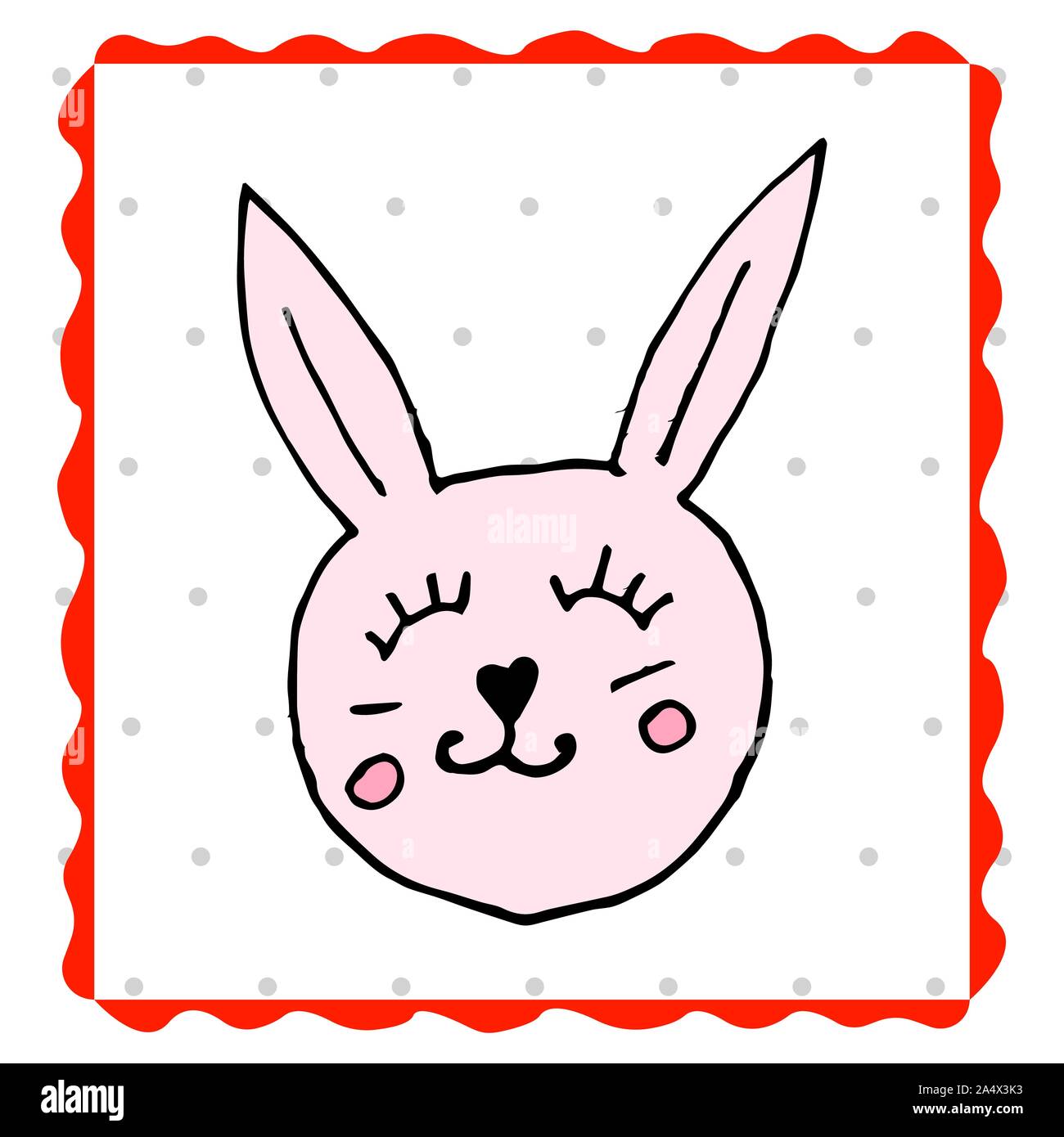 Bunte tierischen Freunde Sammlung einschließlich Hund, Katze, Giraffe, Bär, Löwe, Hase. Cute Hand gezeichnet Doodles. Gut für Poster, Aufkleber, Karten, Alphabet Stock Vektor