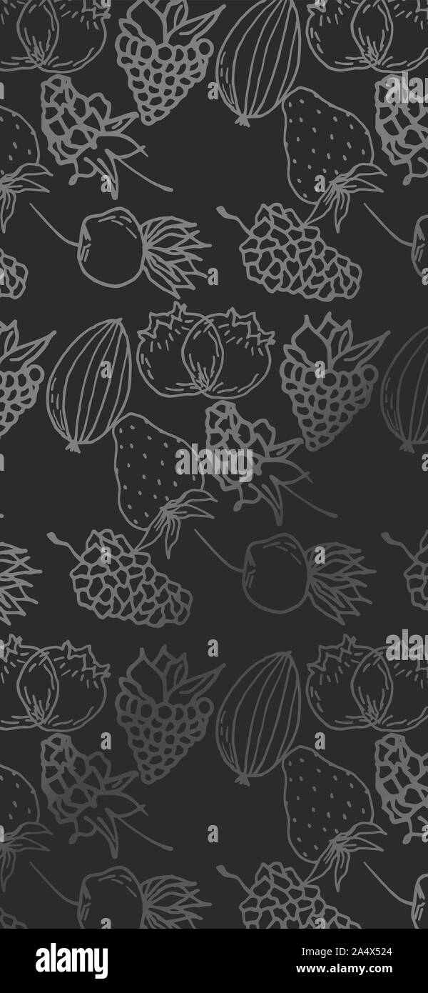 Blütenfarbe Hand gezeichnet Vektor einrichten. Obst Botanik Abbildung. Beeren Gravur doodle Skizzenlinie. Dessert Zutat. Super für Webseite Hintergrund, w Stock Vektor