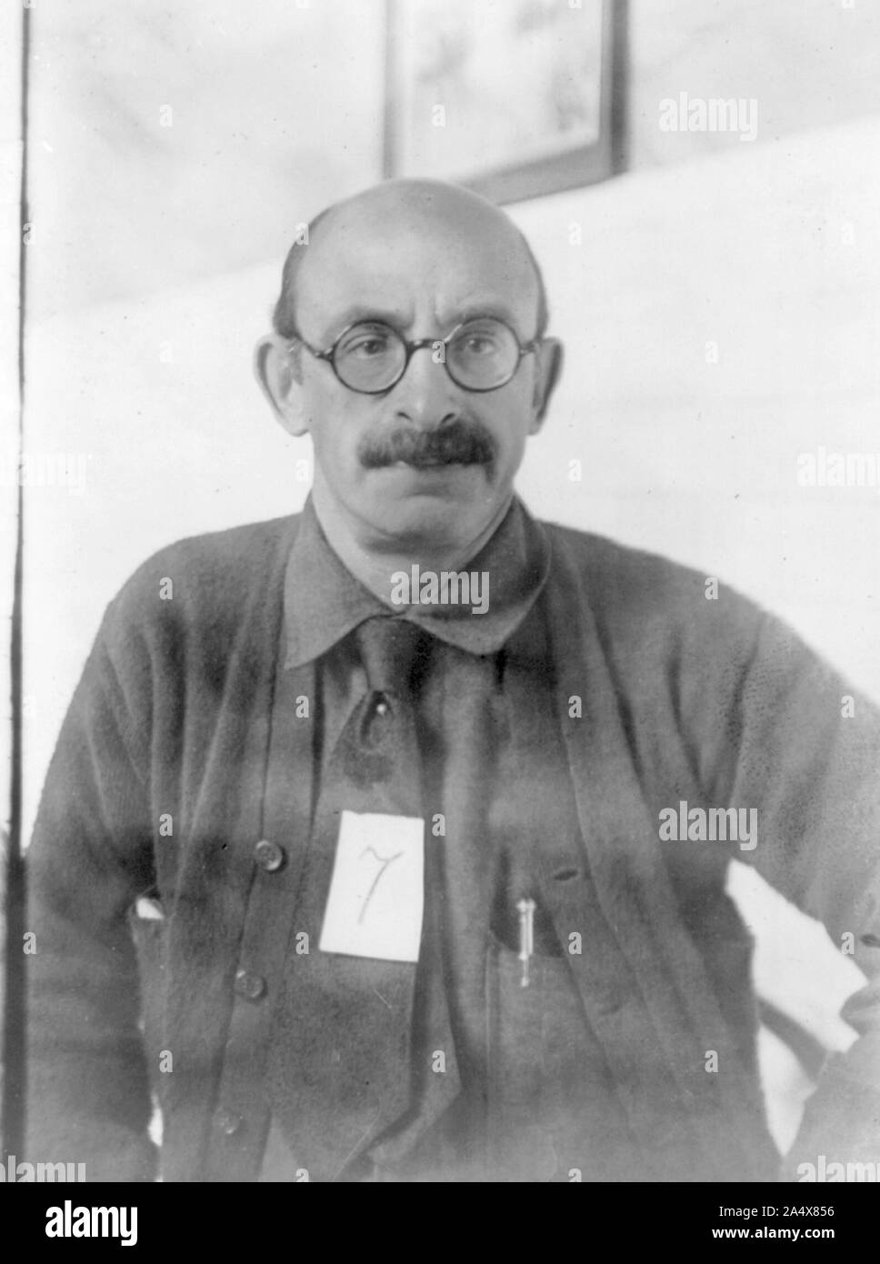 Alexander Berkman (1870-1936) russischer politischer Aktivist, der war ein führendes Mitglied der anarchistischen Bewegung. Dargestellt im Jahre 1919, am Vorabend seiner Abschiebung Stockfoto