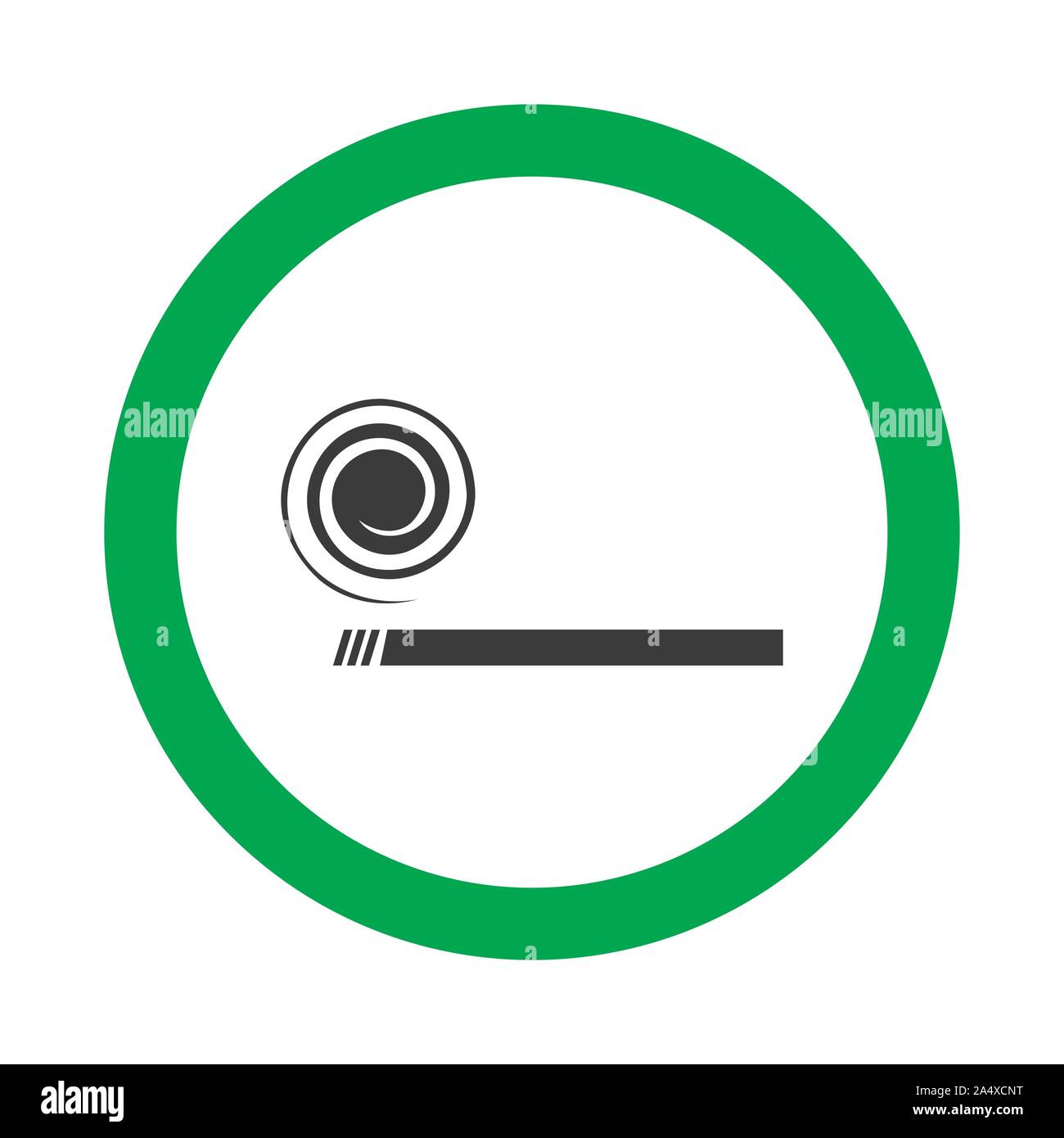 Vektor erlaubt Zeichen auf weißem Hintergrund mit grünen Kreis. Cool für Cafe, Restaurant. Abbildung kann in Hund freundlich Platz verwenden Stock Vektor