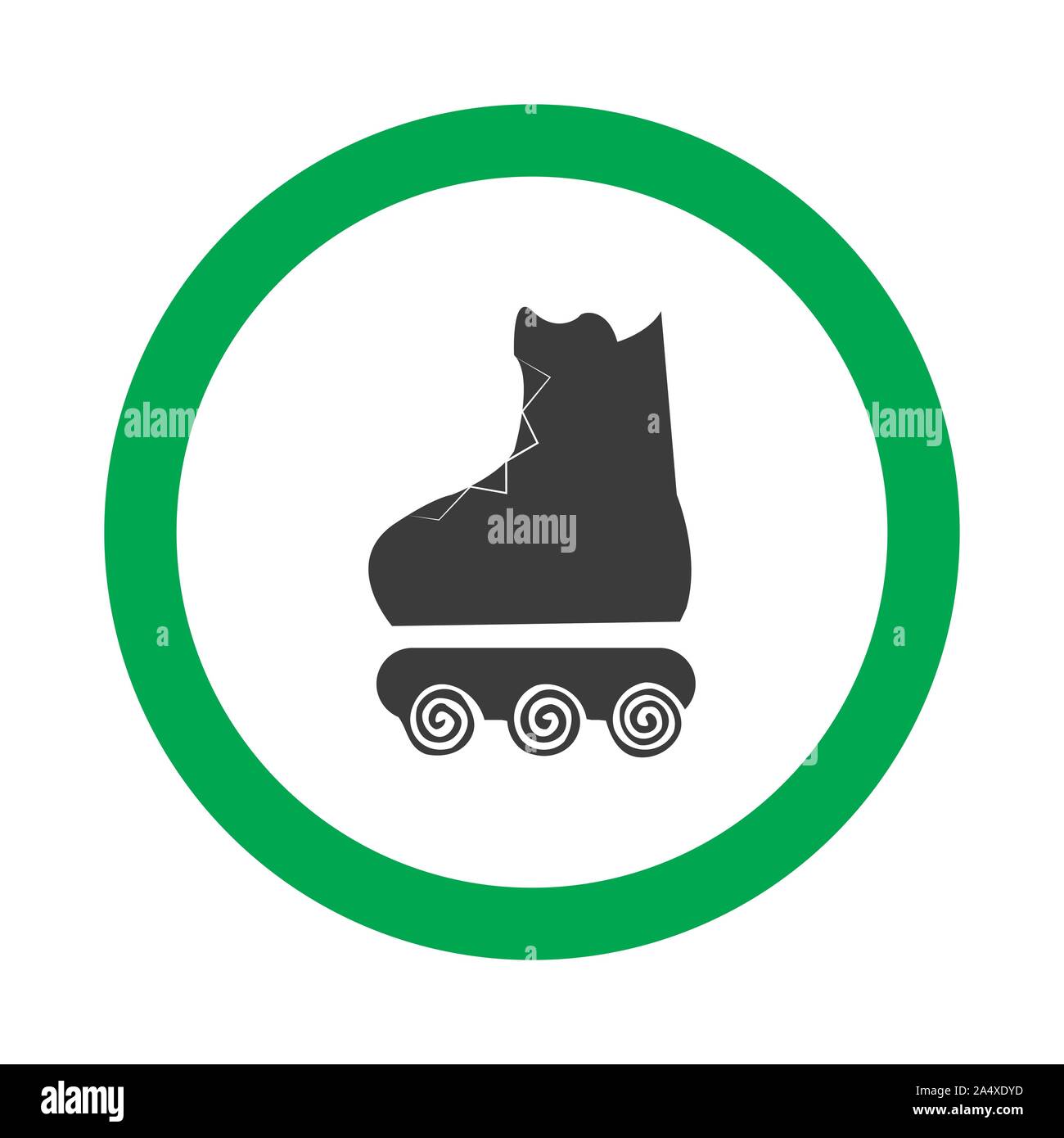Vektor erlaubt Zeichen auf weißem Hintergrund mit grünen Kreis. Cool für Cafe, Restaurant. Abbildung kann in Hund freundlich Platz verwenden Stock Vektor