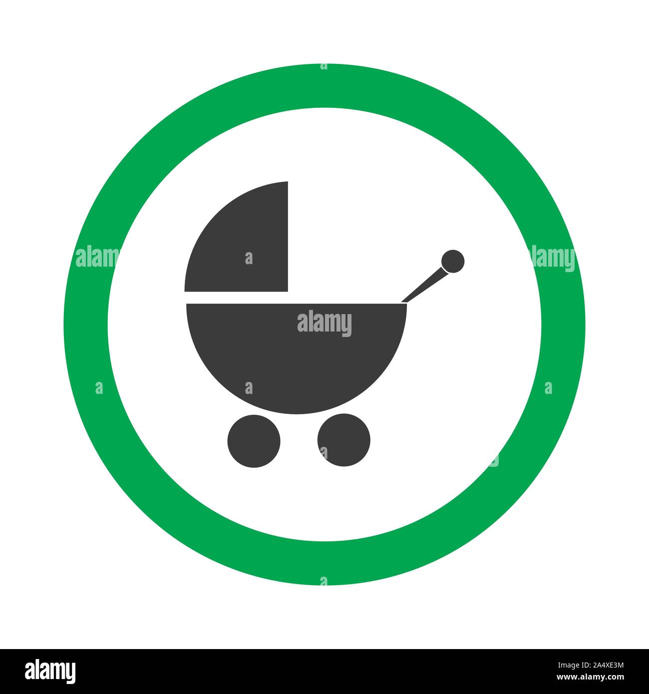 Vektor erlaubt Zeichen auf weißem Hintergrund mit grünen Kreis. Cool für Cafe, Restaurant. Abbildung kann in freundlicher Ort verwenden Stock Vektor