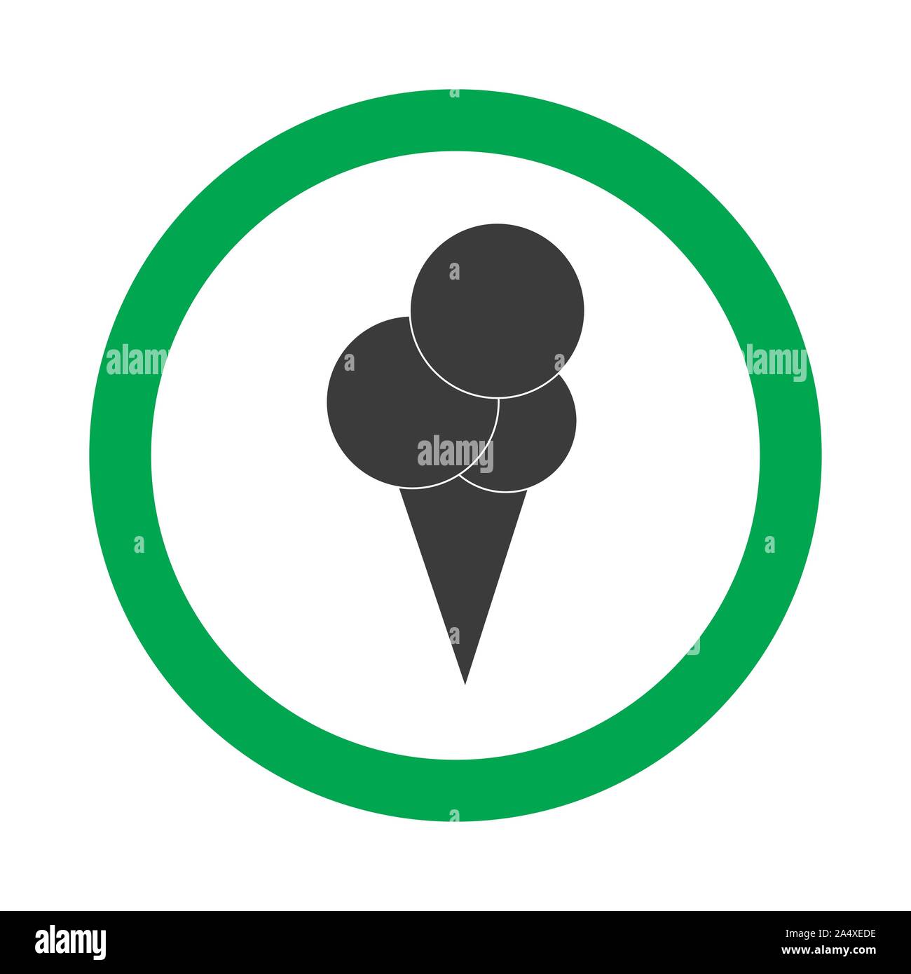Vektor erlaubt Zeichen auf weißem Hintergrund mit grünen Kreis. Cool für Cafe, Restaurant. Abbildung kann in Hund freundlich Platz verwenden Stock Vektor