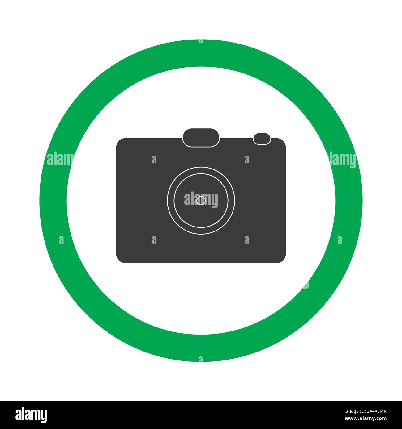 Vektor erlaubt Zeichen auf weißem Hintergrund mit grünen Kreis. Cool für Cafe, Restaurant. Abbildung kann in Hund freundlich Platz verwenden Stock Vektor