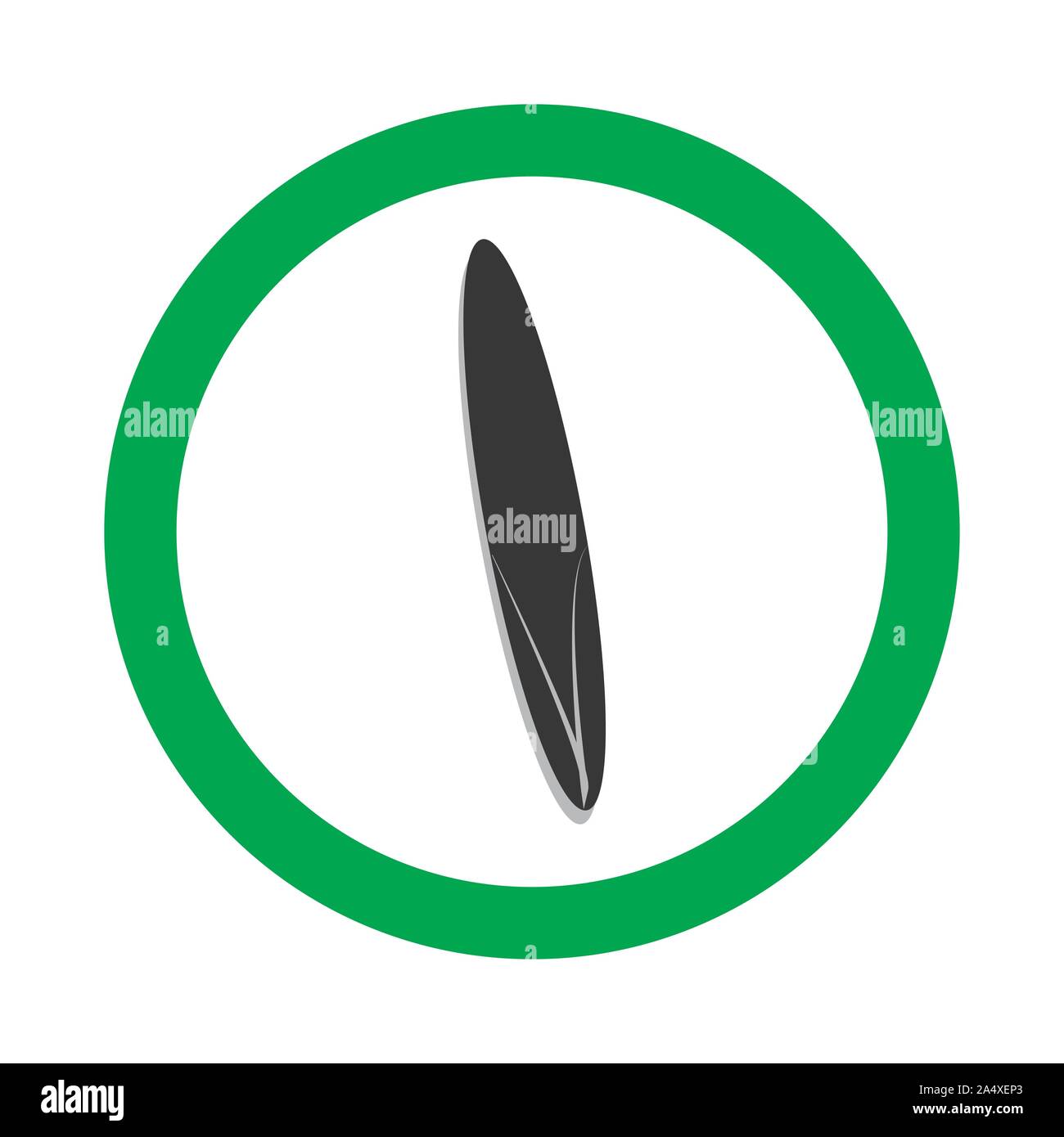 Vektor erlaubt Zeichen auf weißem Hintergrund mit grünen Kreis. Cool für Cafe, Restaurant. Abbildung kann in freundlicher Ort verwenden Stock Vektor