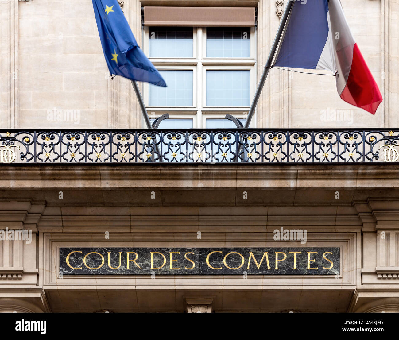 Rechnungshof in Paris Stockfoto