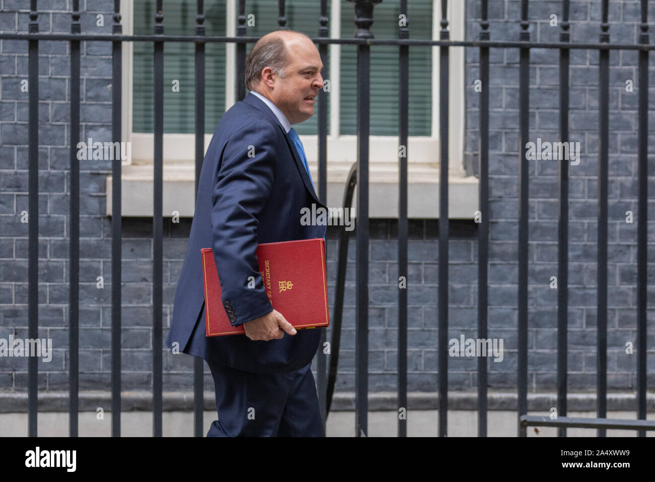 16. Oktober 2019, Minister der Ankunft in Nummer 10 Downing Street, Westminster, London. Stockfoto