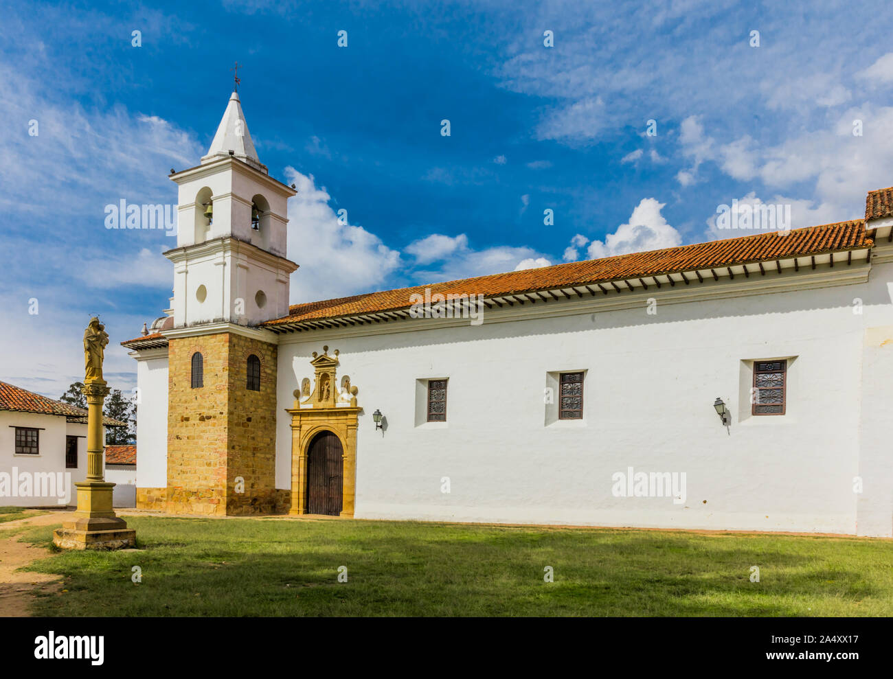 Alte Kirche von Villa de Leyva Boyaca in Kolumbien Südamerika Stockfoto