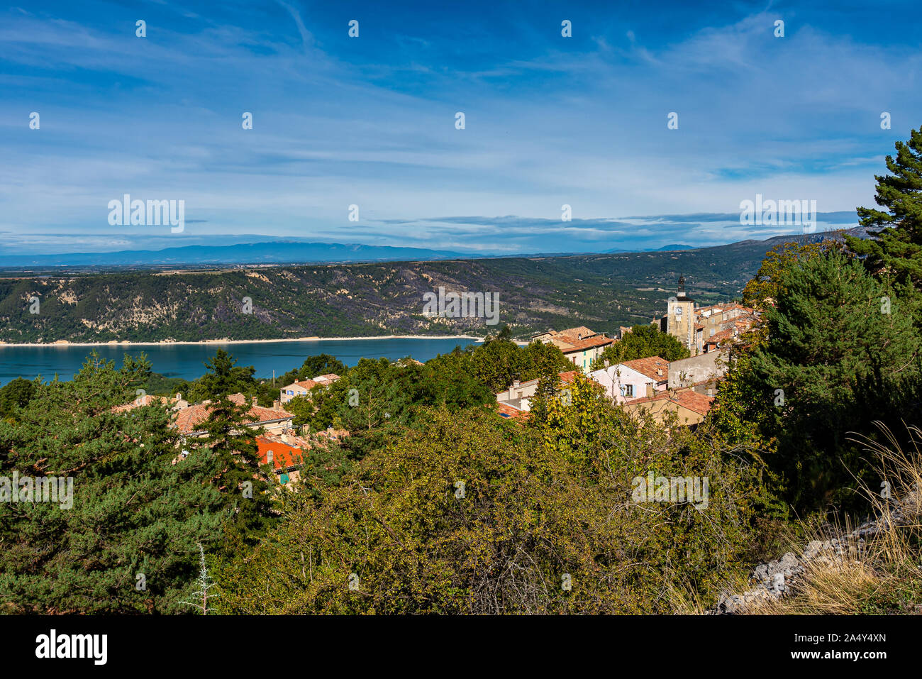 Aiguines in Verdon Schlucht in den Französischen Alpen, Provence, Frankreich Stockfoto