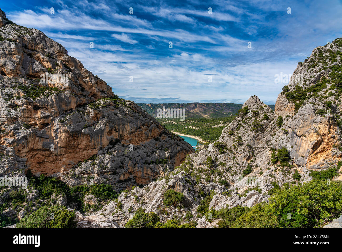 Verdon Schlucht Gorges du Verdon in den Französischen Alpen, Provence, Frankreich Stockfoto