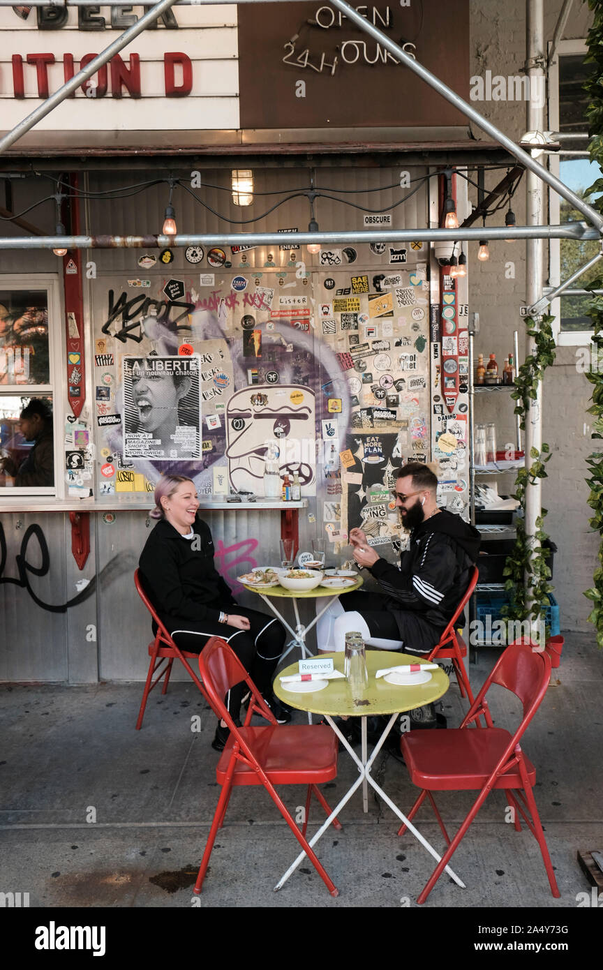 Restaurant, Manhattan, New York, Vereinigte Staaten von Amerika Stockfoto