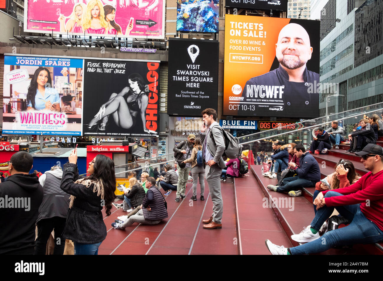 Times Square in Manhattan, New York, Vereinigte Staaten von Amerika Stockfoto