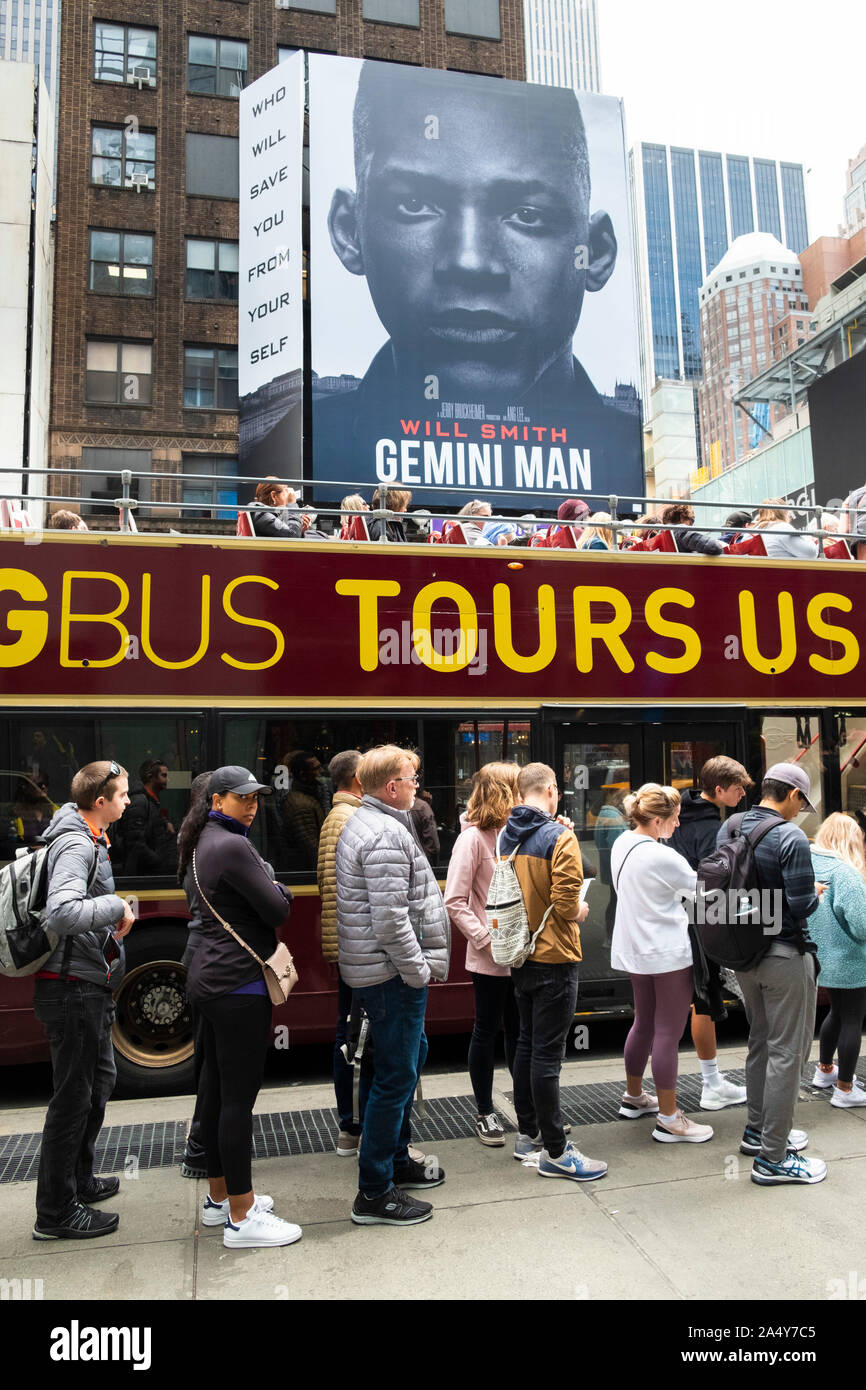 Bus Tour, Manhattan, New York, Vereinigte Staaten von Amerika Stockfoto