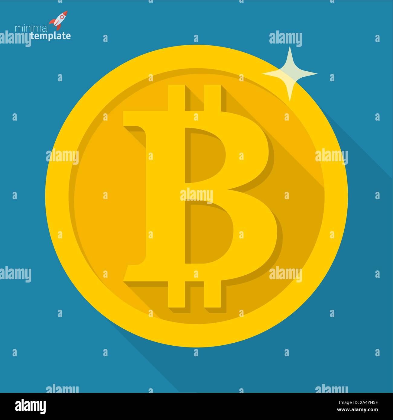 Bitcoin Vektor cryptocurrency Symbol. Stock Vektor