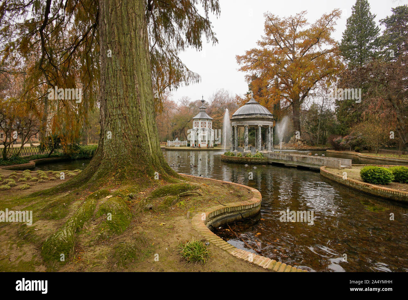 Chinesco Garten. Gärten von Aranjuez, Madrid. Spanien Stockfoto