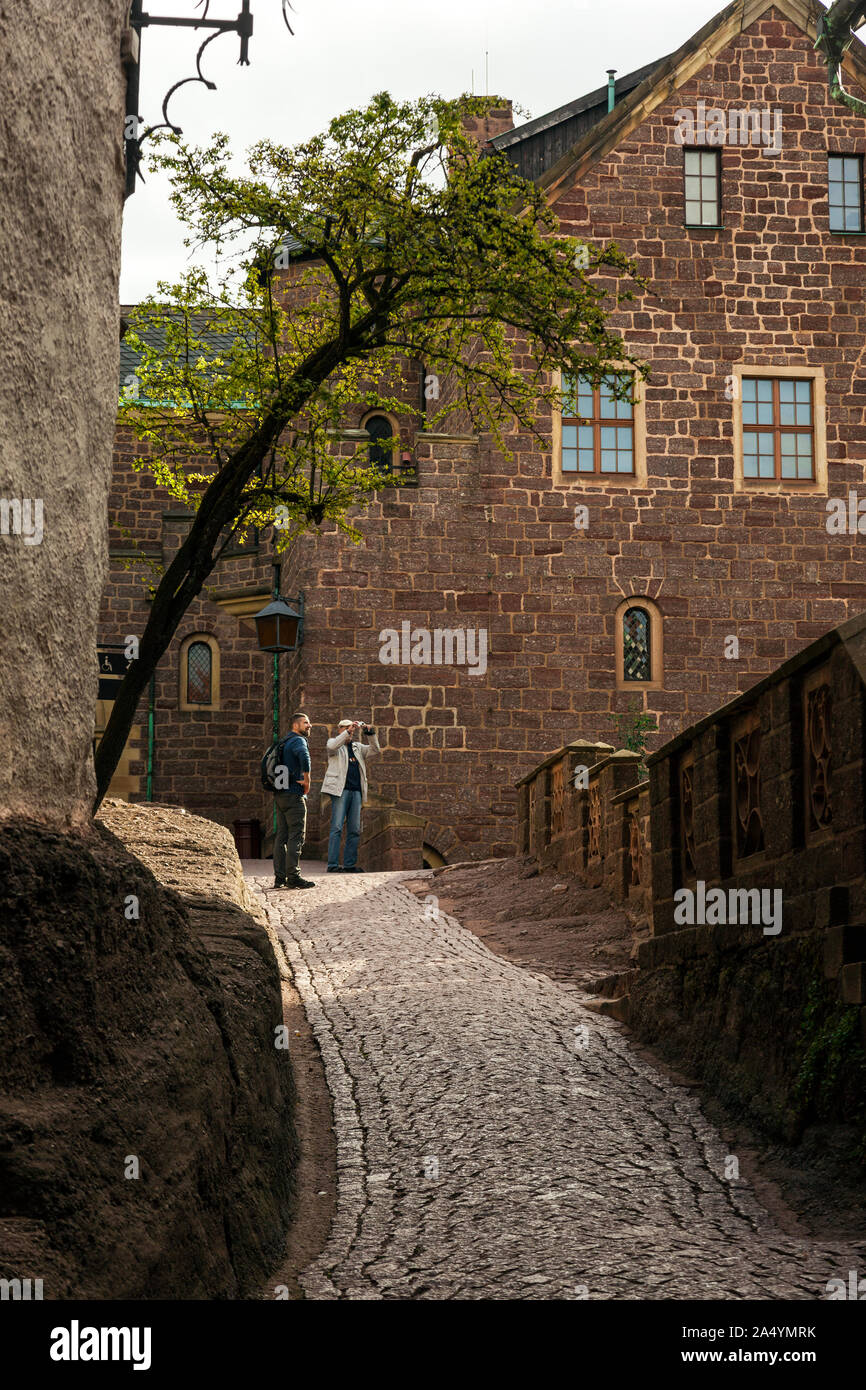 Die innere Burg auf die Wartburg in Eisenach Stockfoto