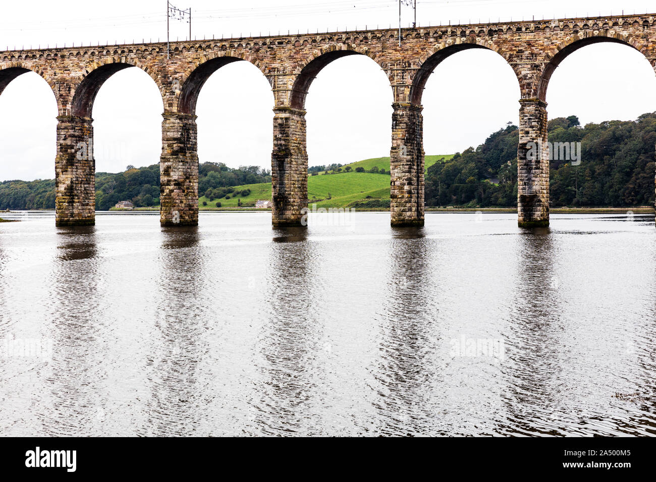 Royal Grenze Brücke über den Fluss Tweed, Berwick upon Tweed, Northumberland, England, UK, Berwick upon Tweed Bridge, Brücke, Brücken, Berwick, Stockfoto