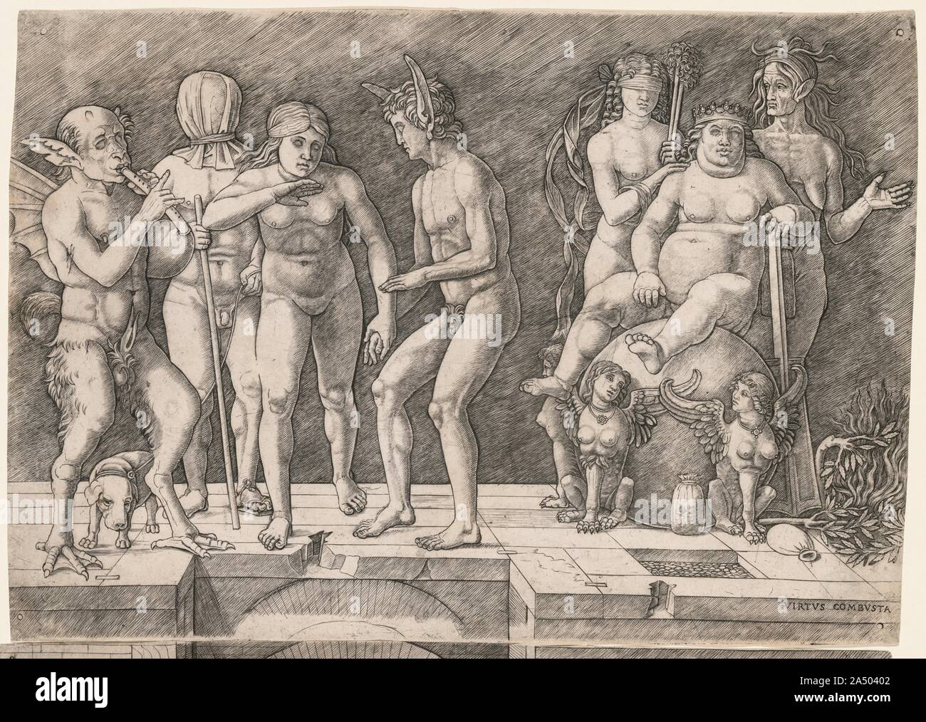 Allegorie auf den Fall der unwissenden Menschheit, C. 1500-1505. Stockfoto