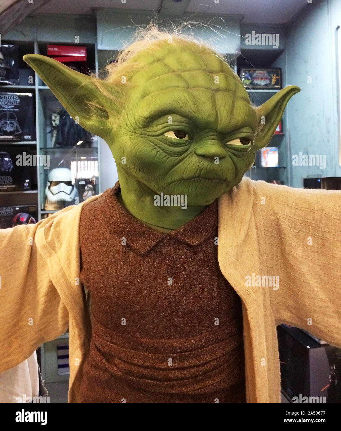 Fortpflanzung Im ursprünglichen Skalen von Yoda aus dem Star Wars Film Saga Stockfoto