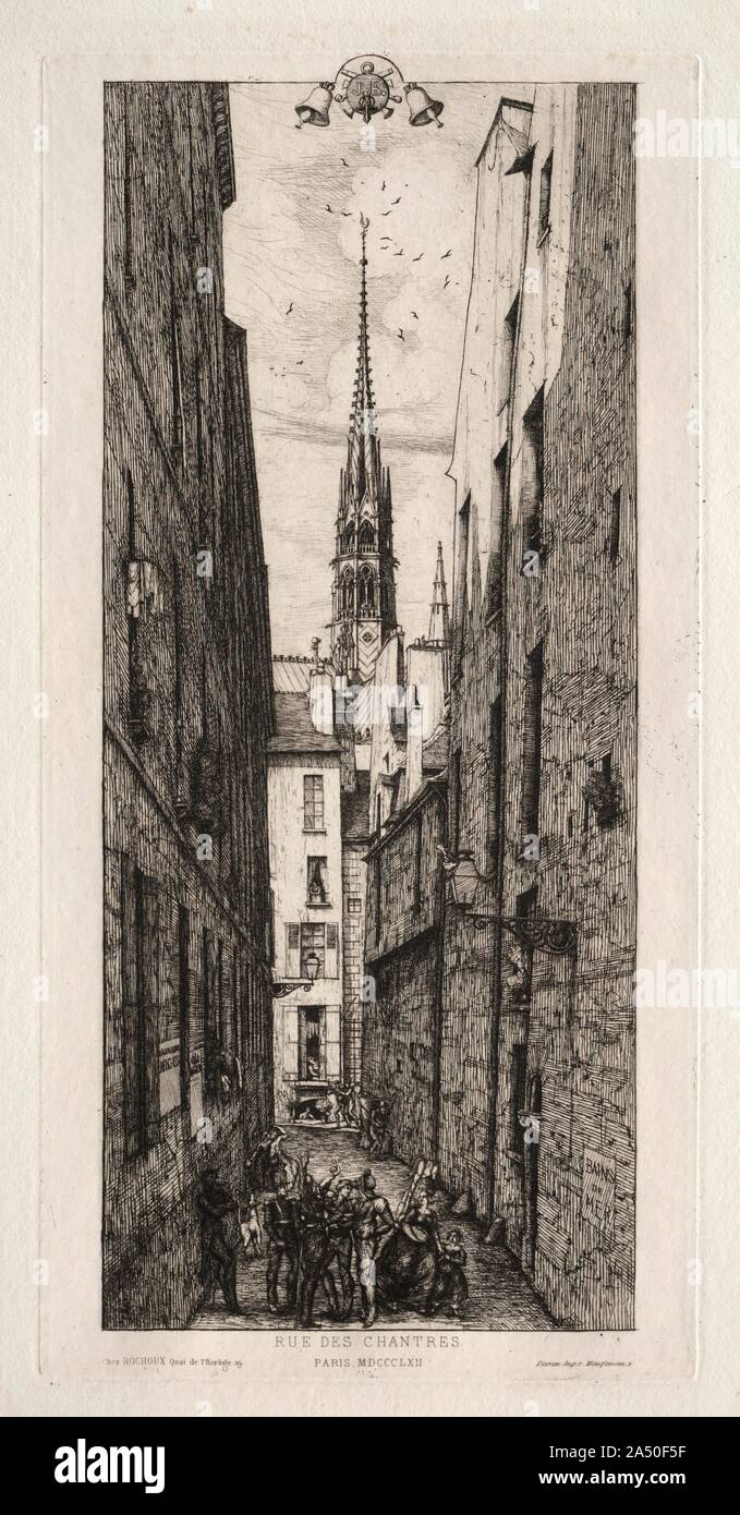 Chantrey Straße, Paris, 1862. Stockfoto