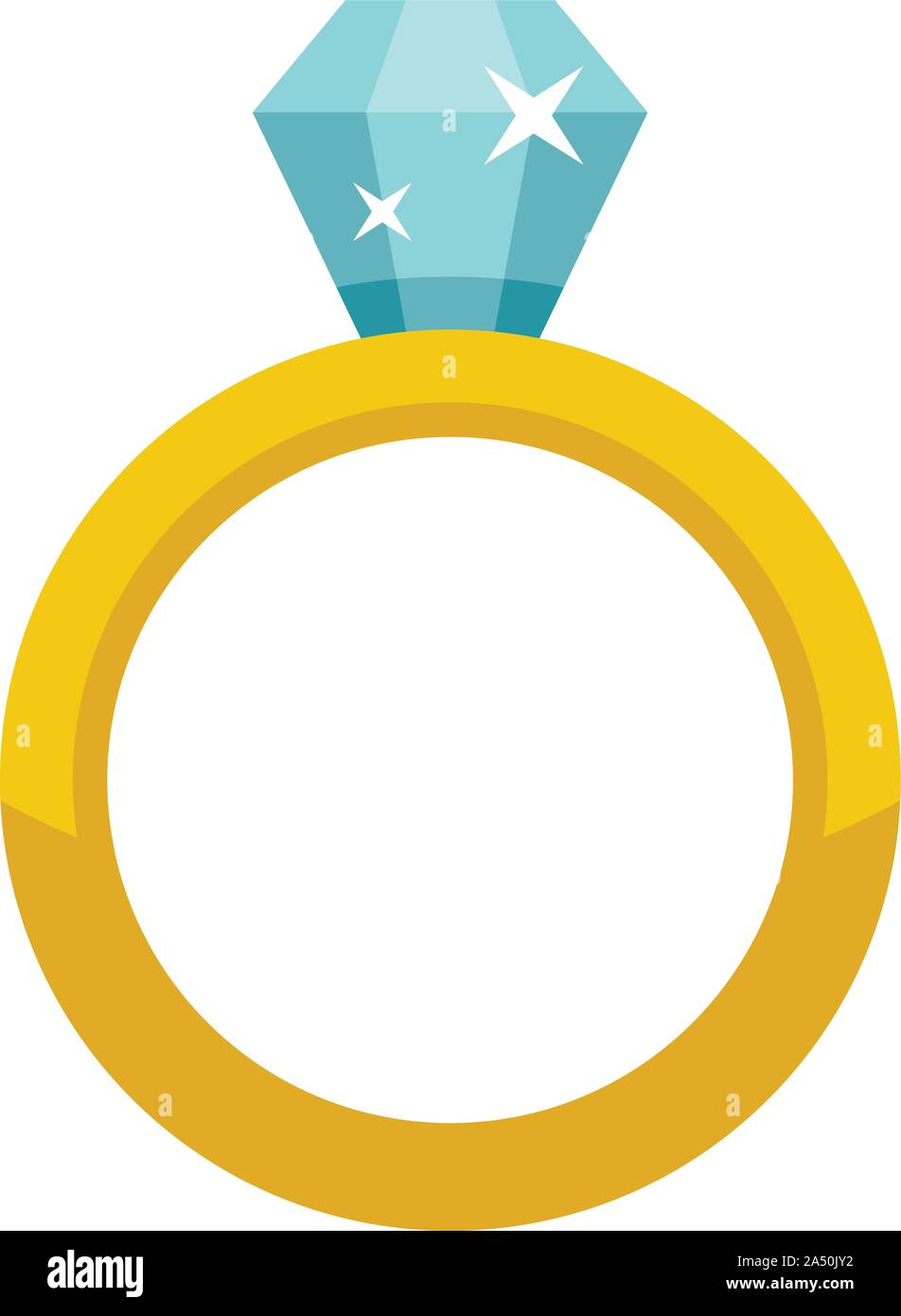 Luxus Diamond Ring Symbol. Flache Darstellung von Luxus Diamond Ring vektor Symbol für Web Design Stock Vektor