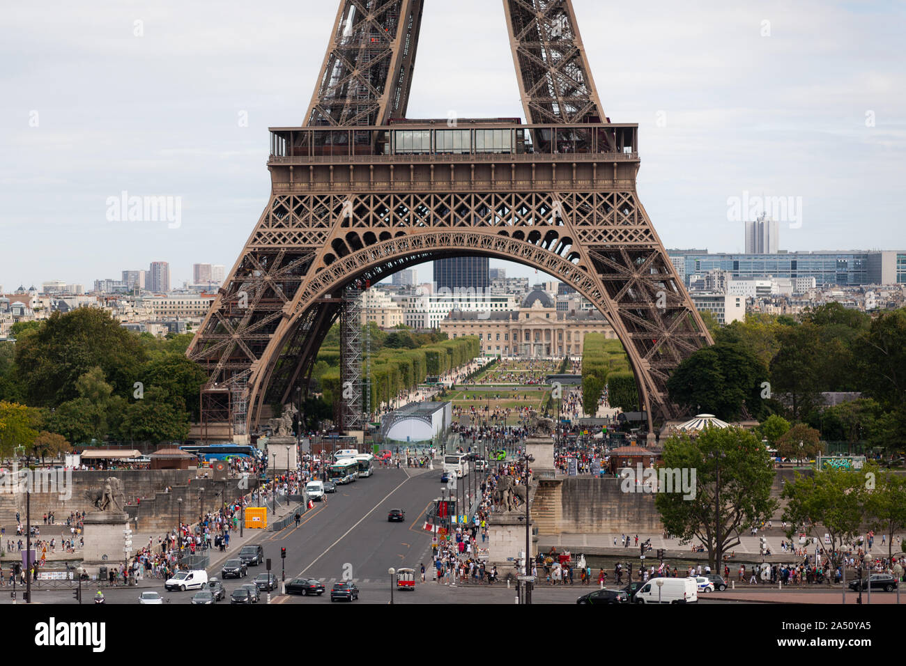 Der Eiffelturm in Paris, Frankreich, am 5. August 2019. Stockfoto