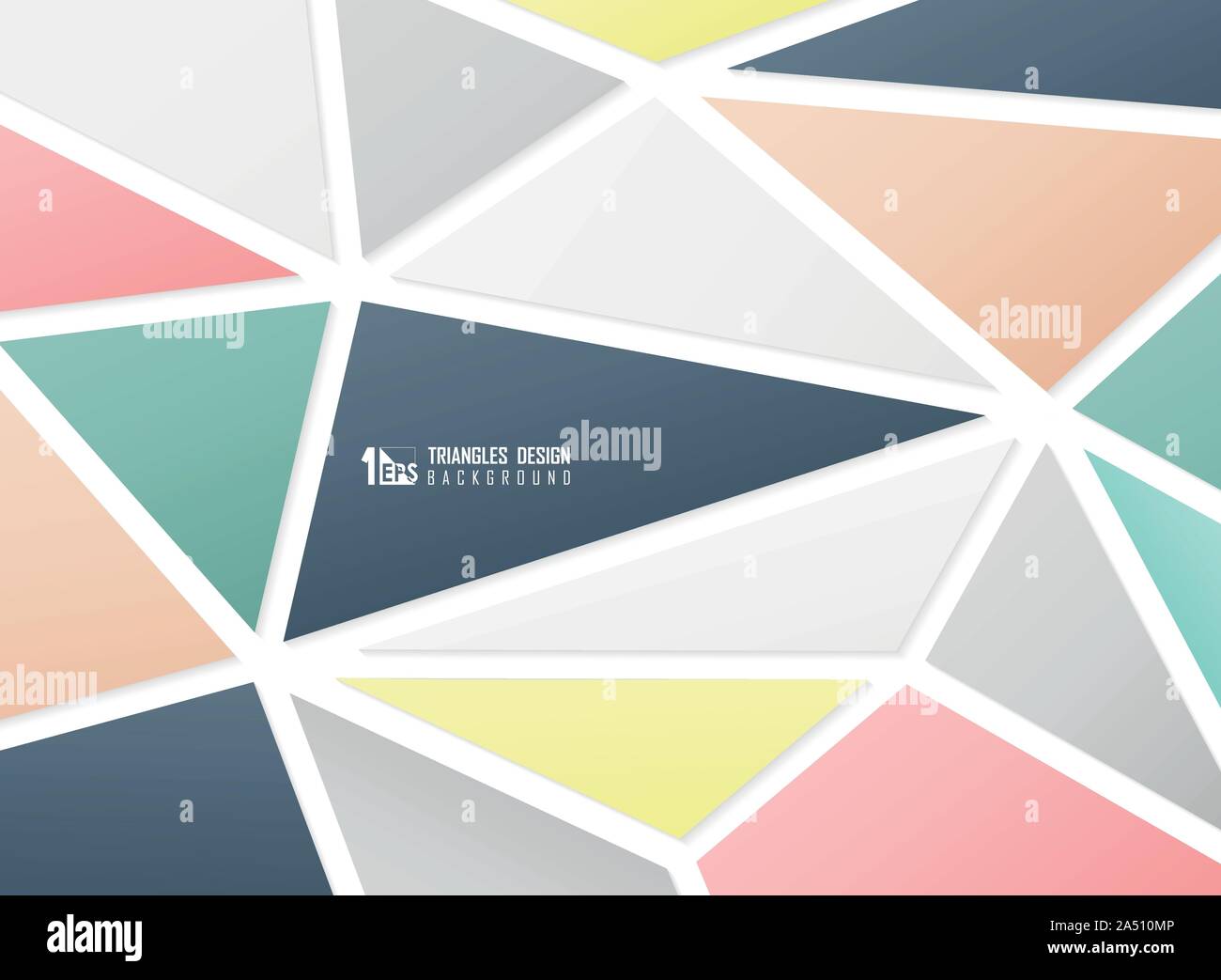 Abstrakte Farben tech der Dreiecke Muster Design Hintergrund. Für Vorlage, ad, Poster, Schlagzeile, Kunstwerke schmücken. illustration Vector EPS 10. Stock Vektor