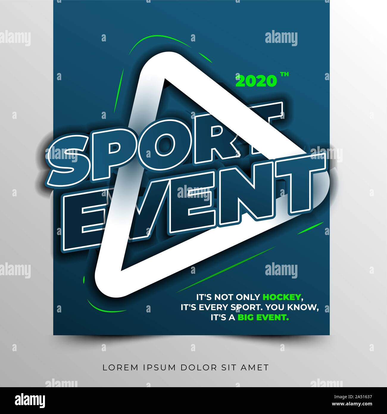 Sport Event typografischen Titel Design, sauber und einfach Within Event Banner Template