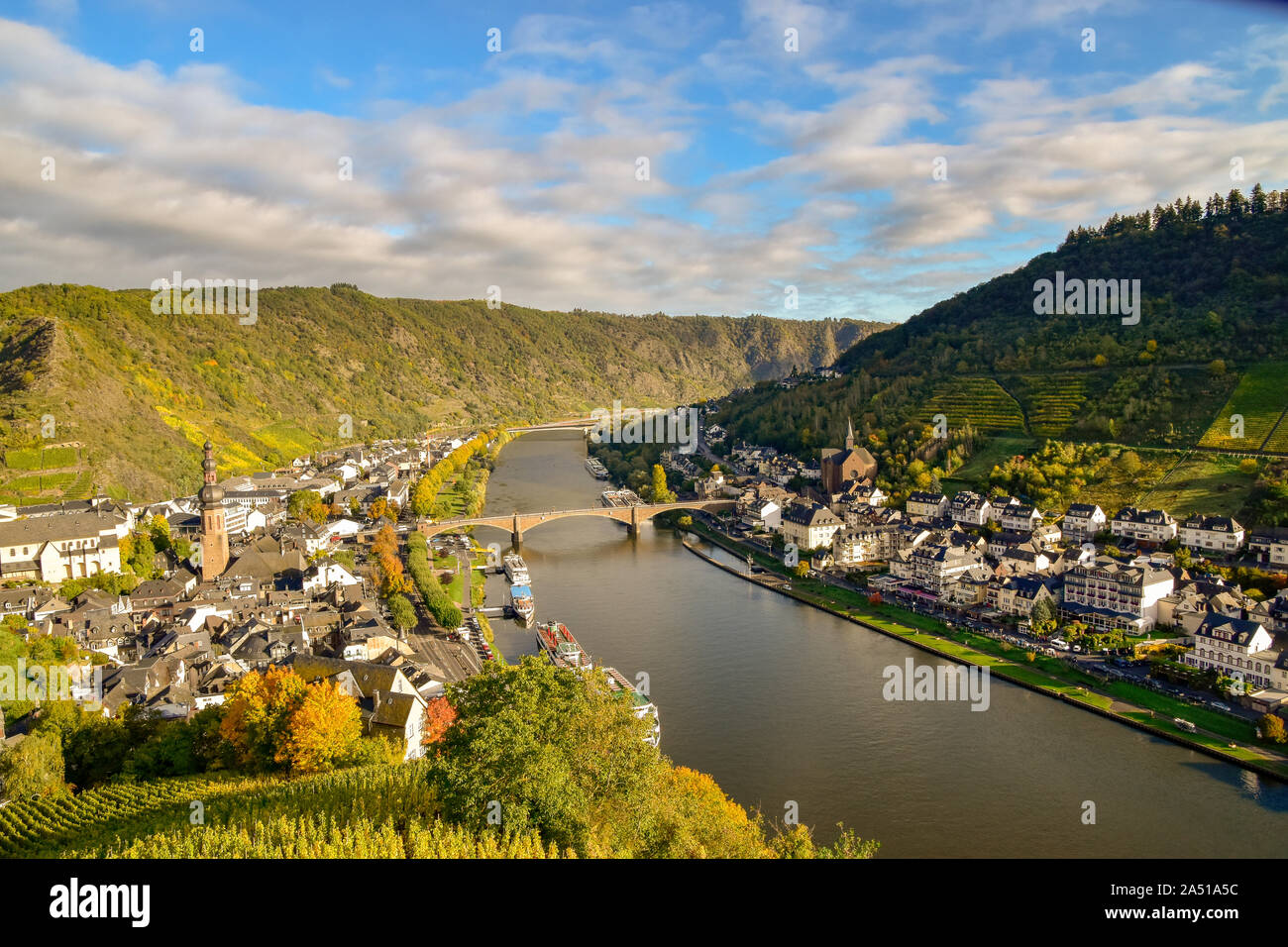 Stadt Cochem an der Mosel. Stockfoto